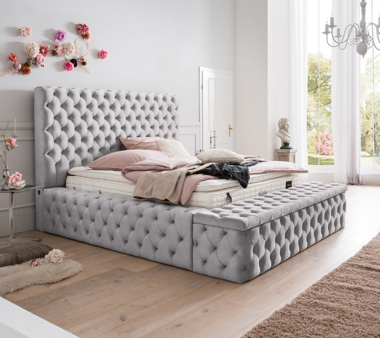 bett 200x200 mit aufbewahrung Polsterbett Paris Deluxe mit XXL Stauraum – Di-Lara® Betten