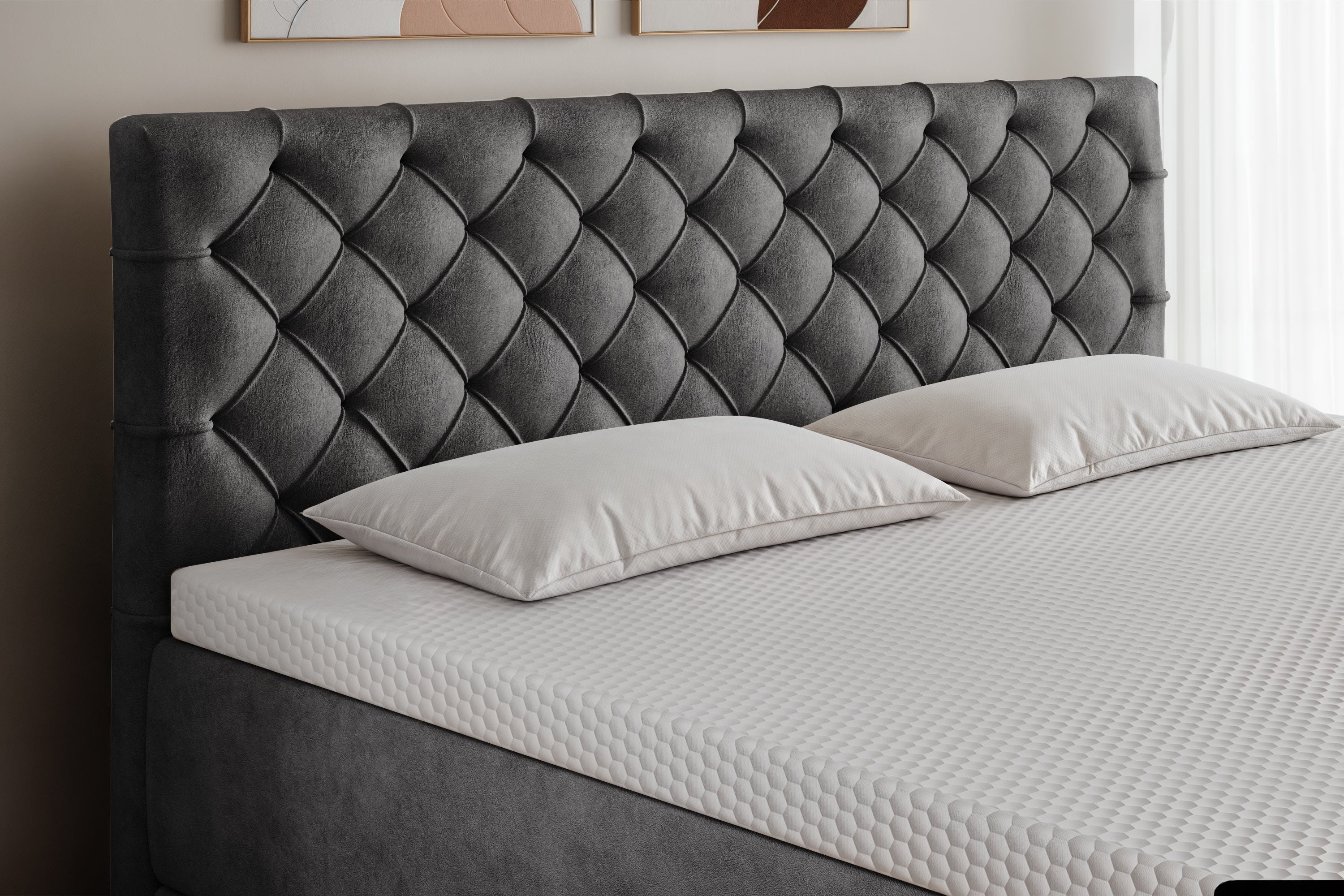 Di-Lara® Artemis Boxspringbett mit Matratze und Topper