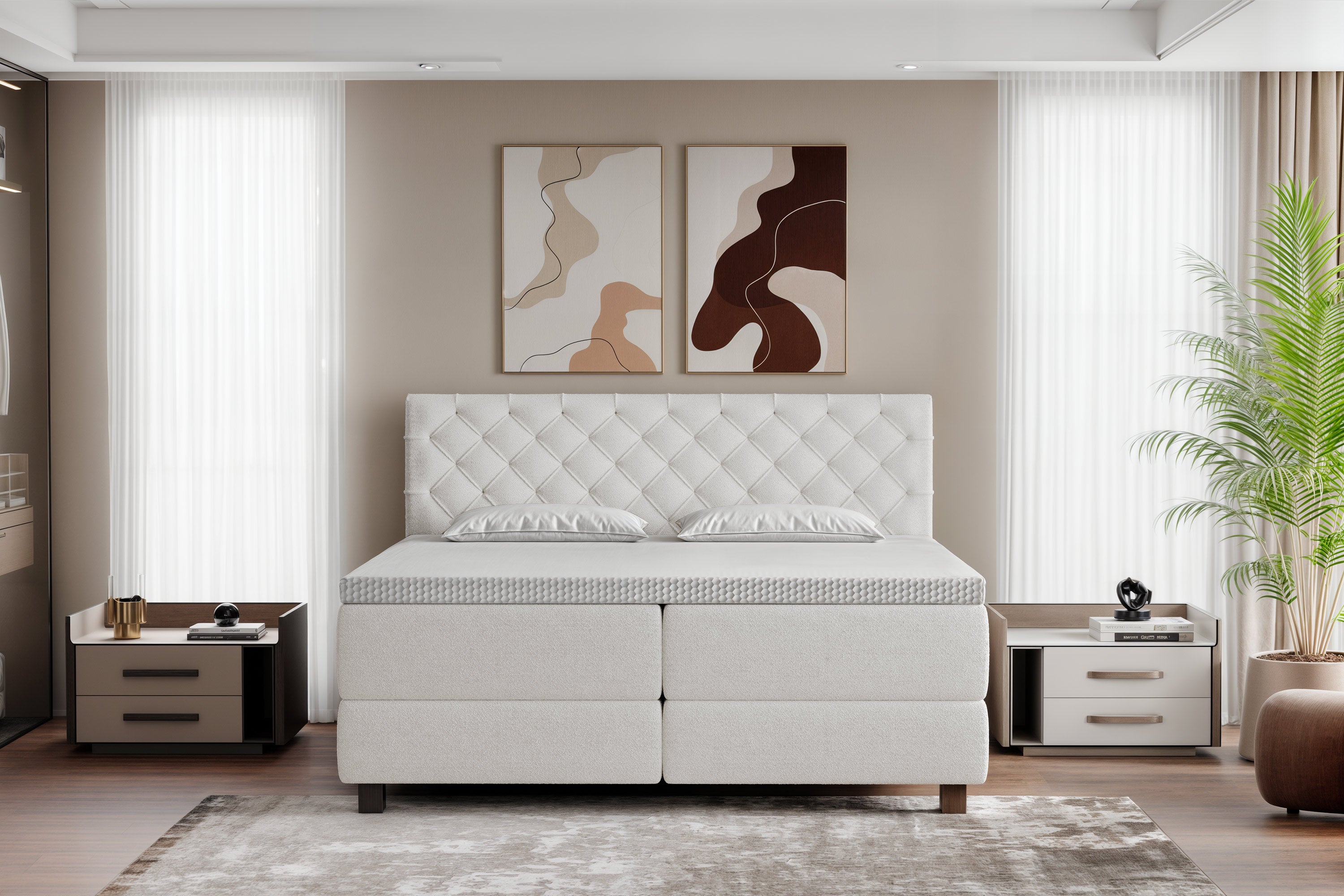 Di-Lara® Artemis Boxspringbett mit Matratze und Topper