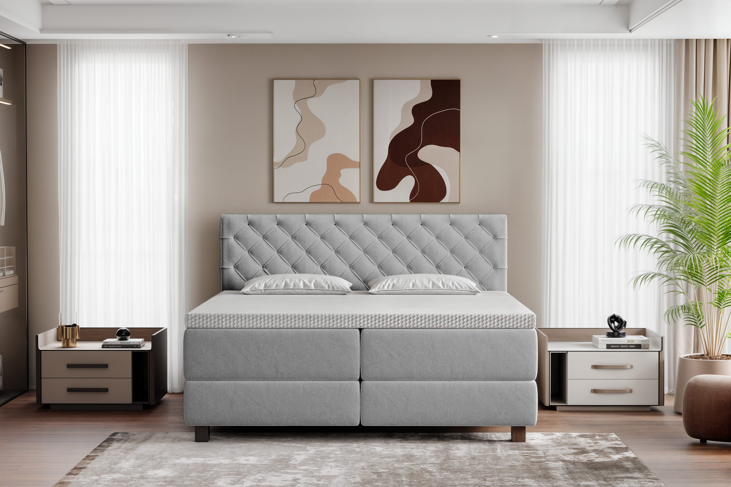 Di-Lara® Artemis Boxspringbett mit Matratze und Topper