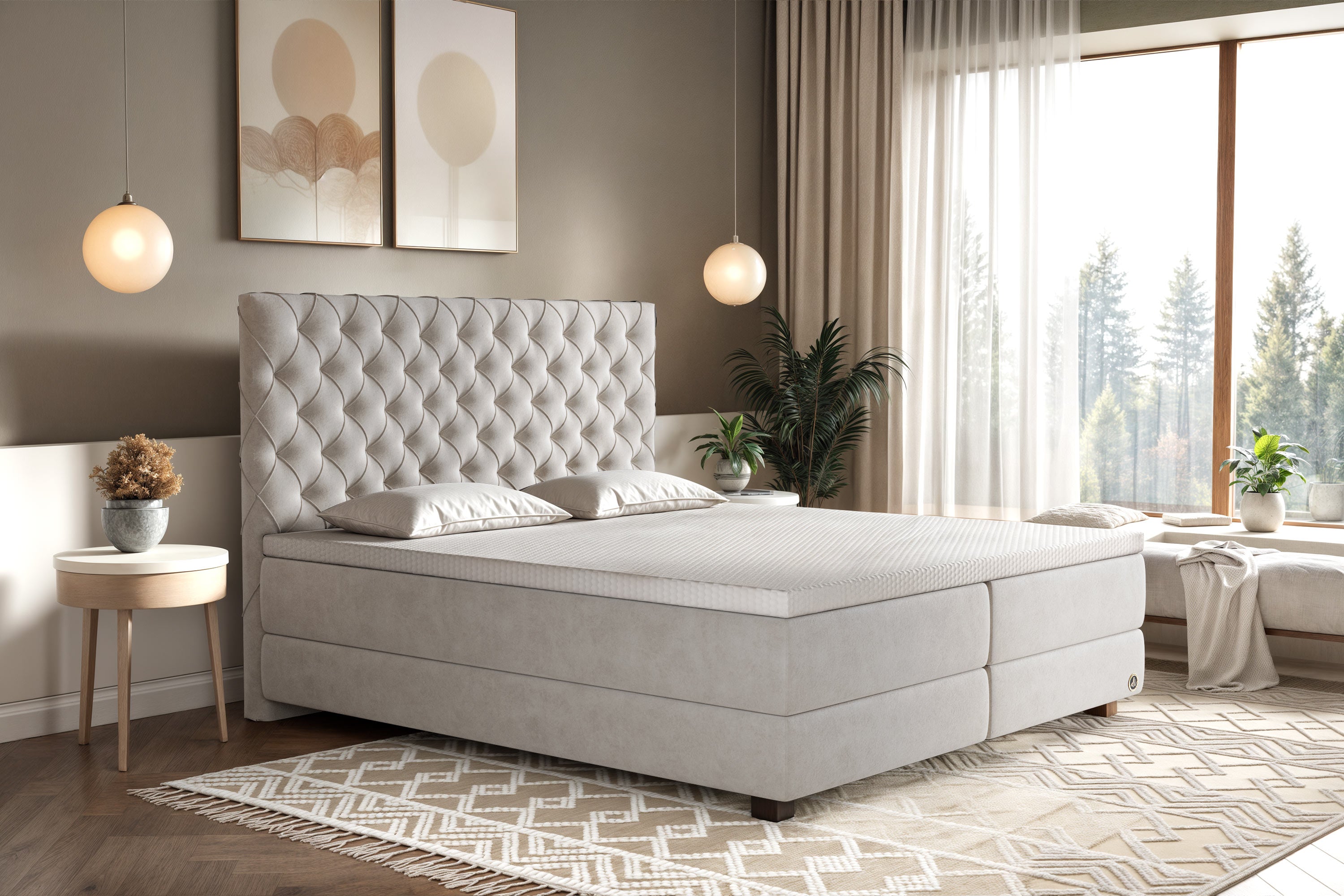 Di-Lara® Xenia Boxspringbett mit Matratze und Topper