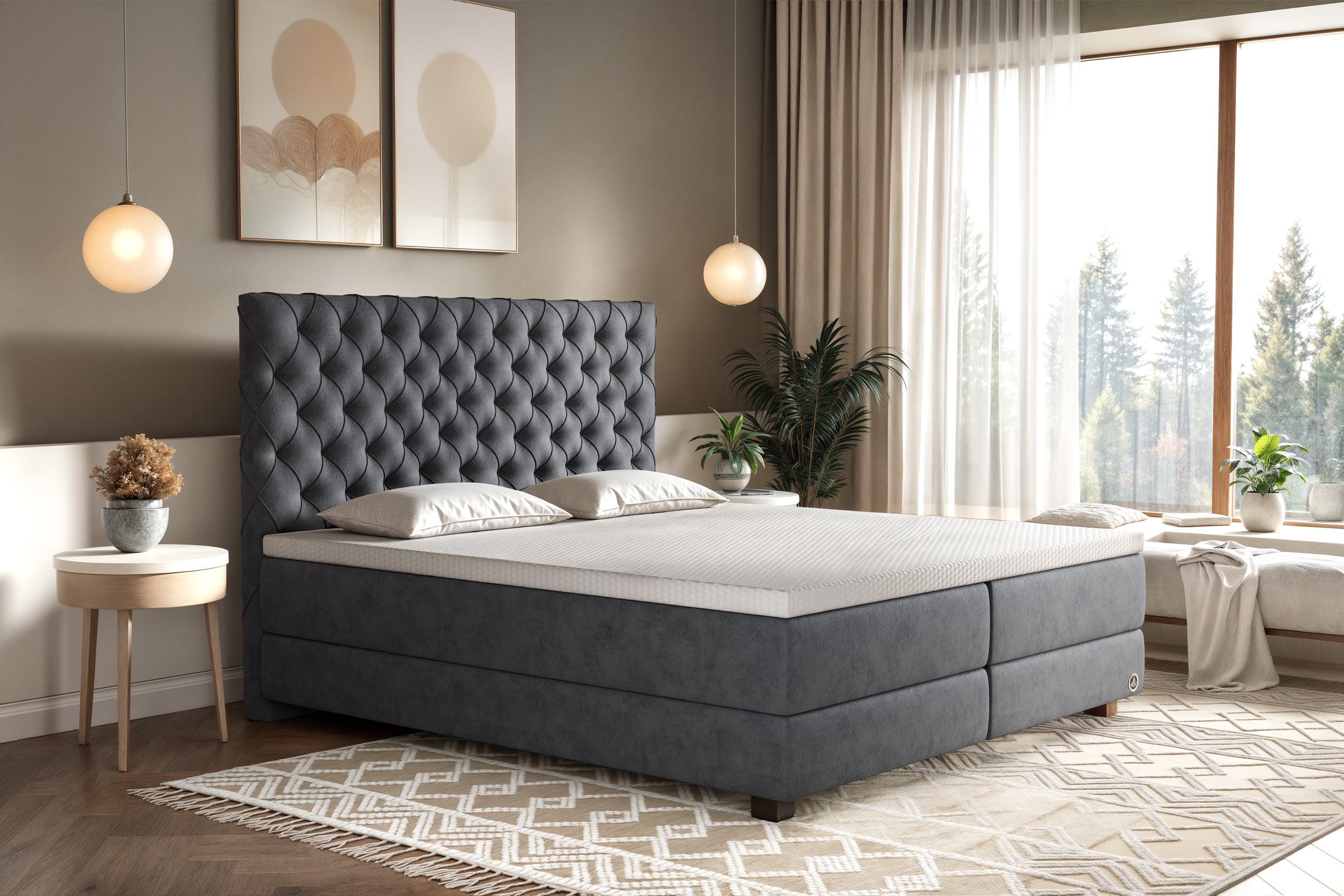 Di-Lara® Xenia Boxspringbett mit Matratze und Topper