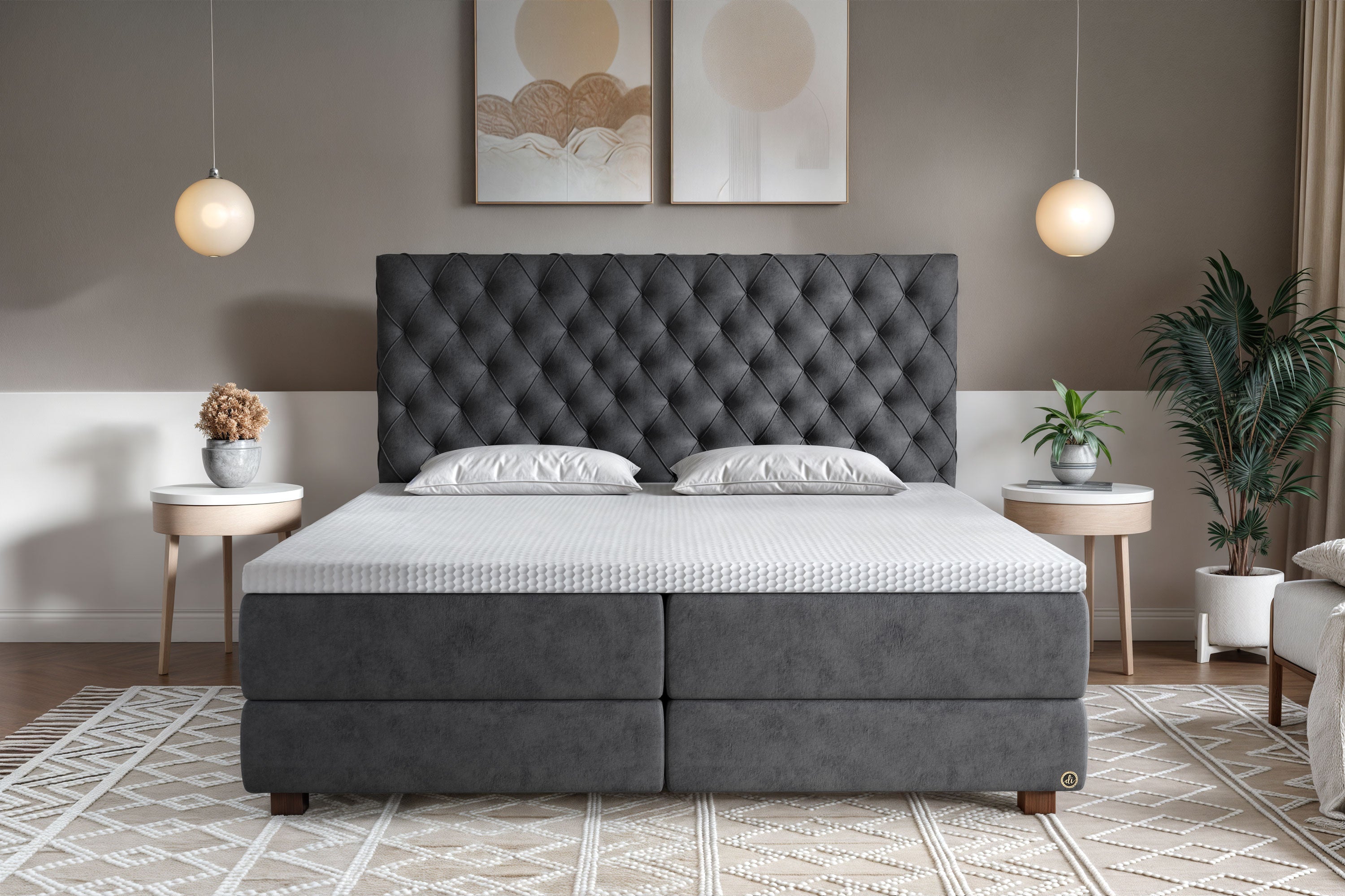 Di-Lara® Xenia Boxspringbett mit Matratze und Topper