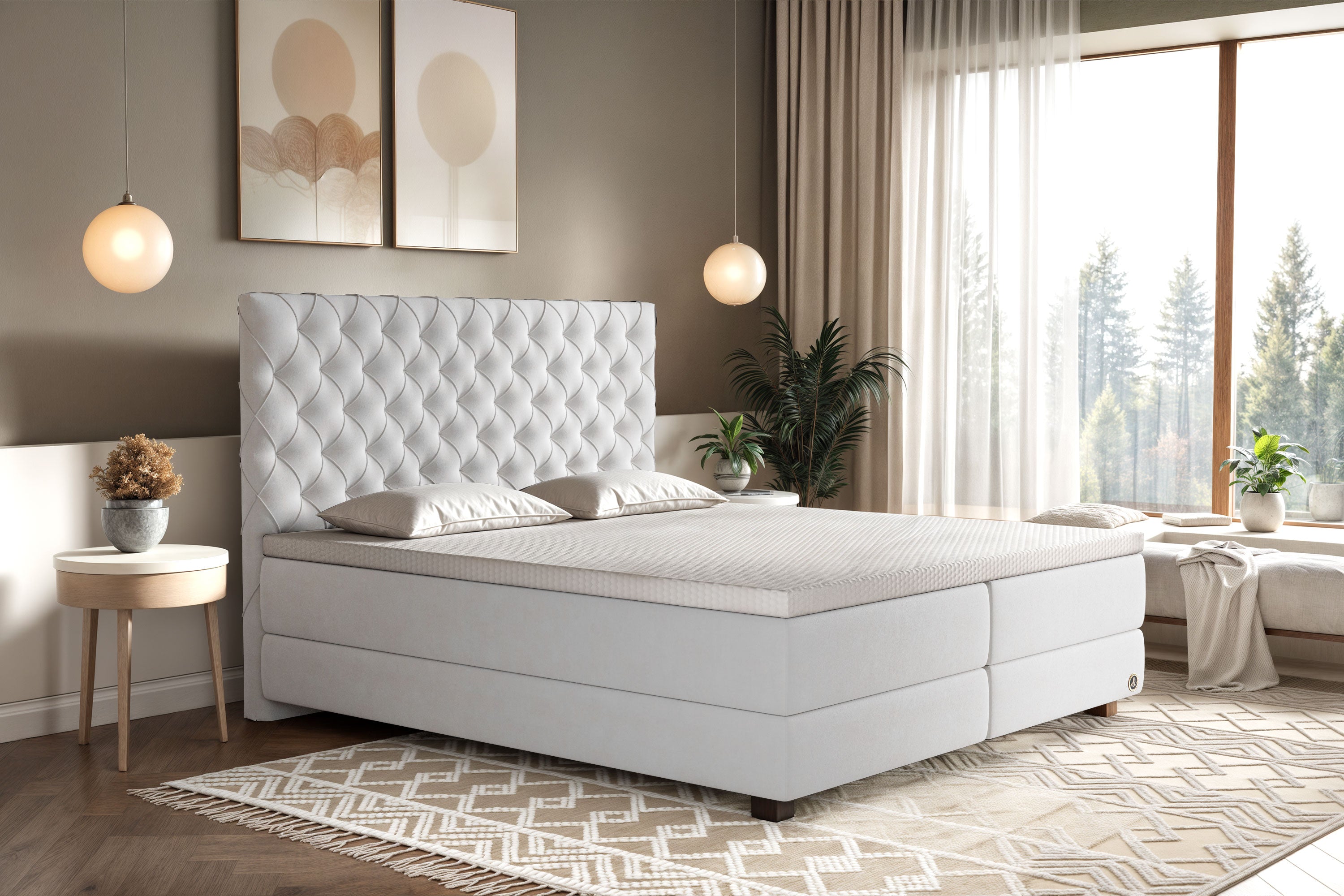 Di-Lara® Xenia Boxspringbett mit Matratze und Topper