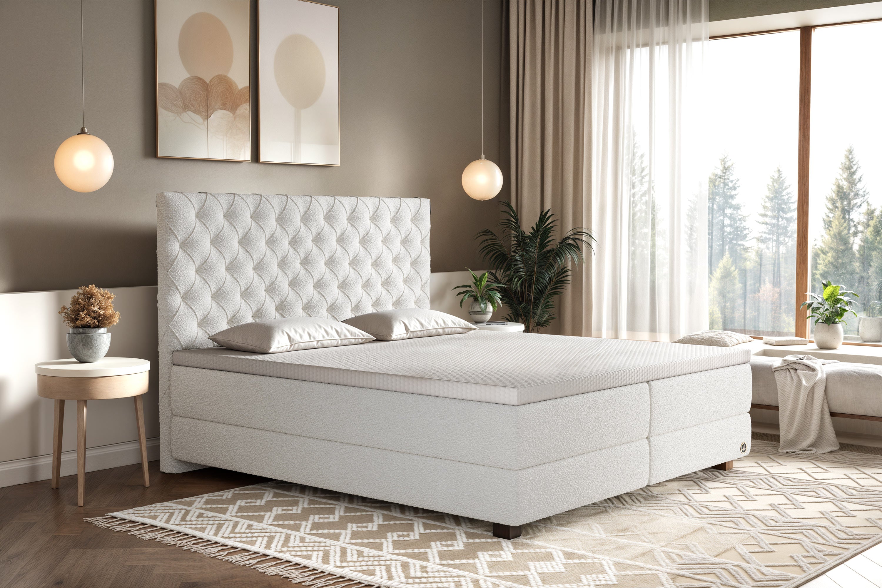 Di-Lara® Xenia Boxspringbett mit Matratze und Topper