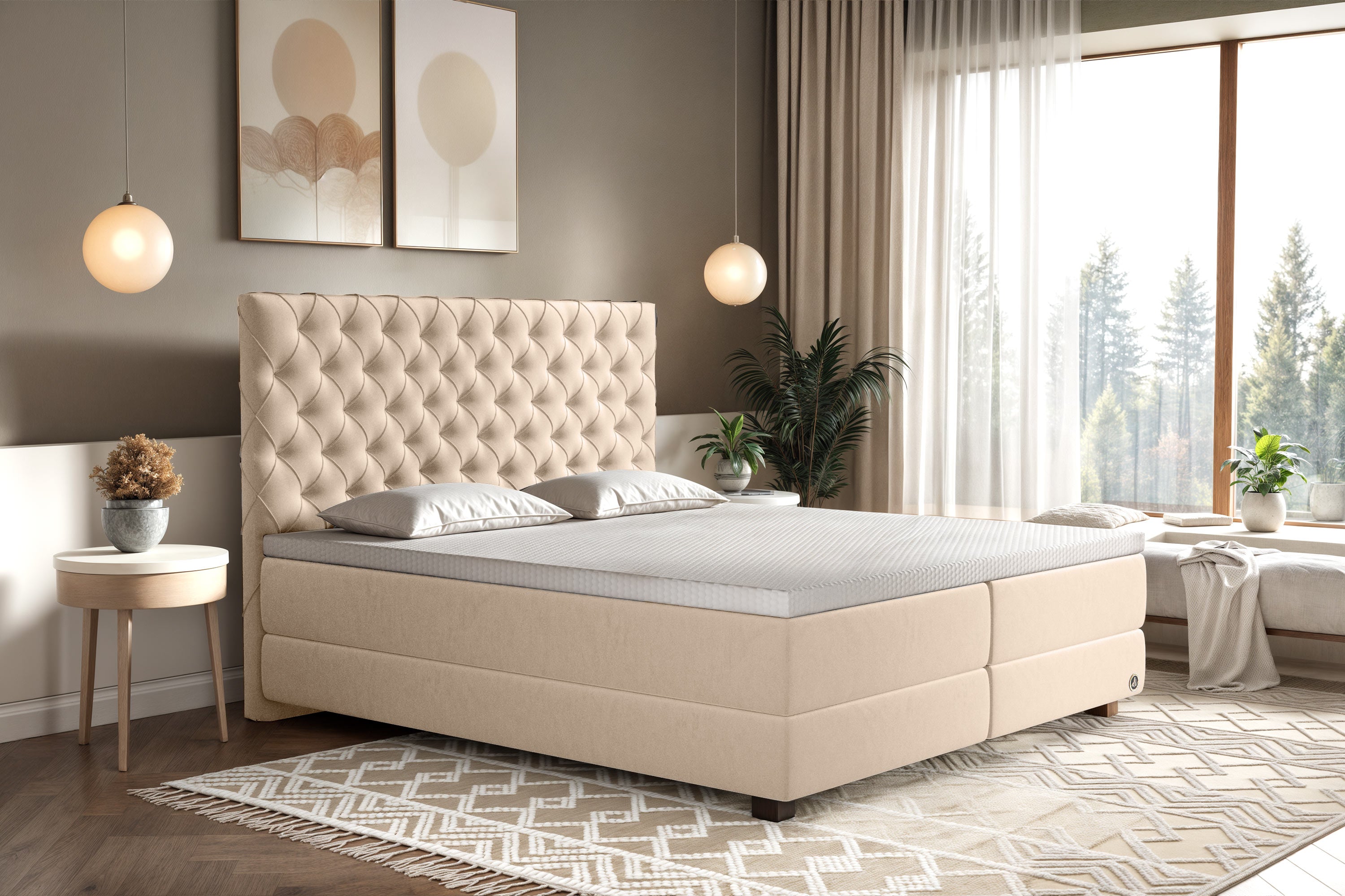 Di-Lara® Xenia Boxspringbett mit Matratze und Topper