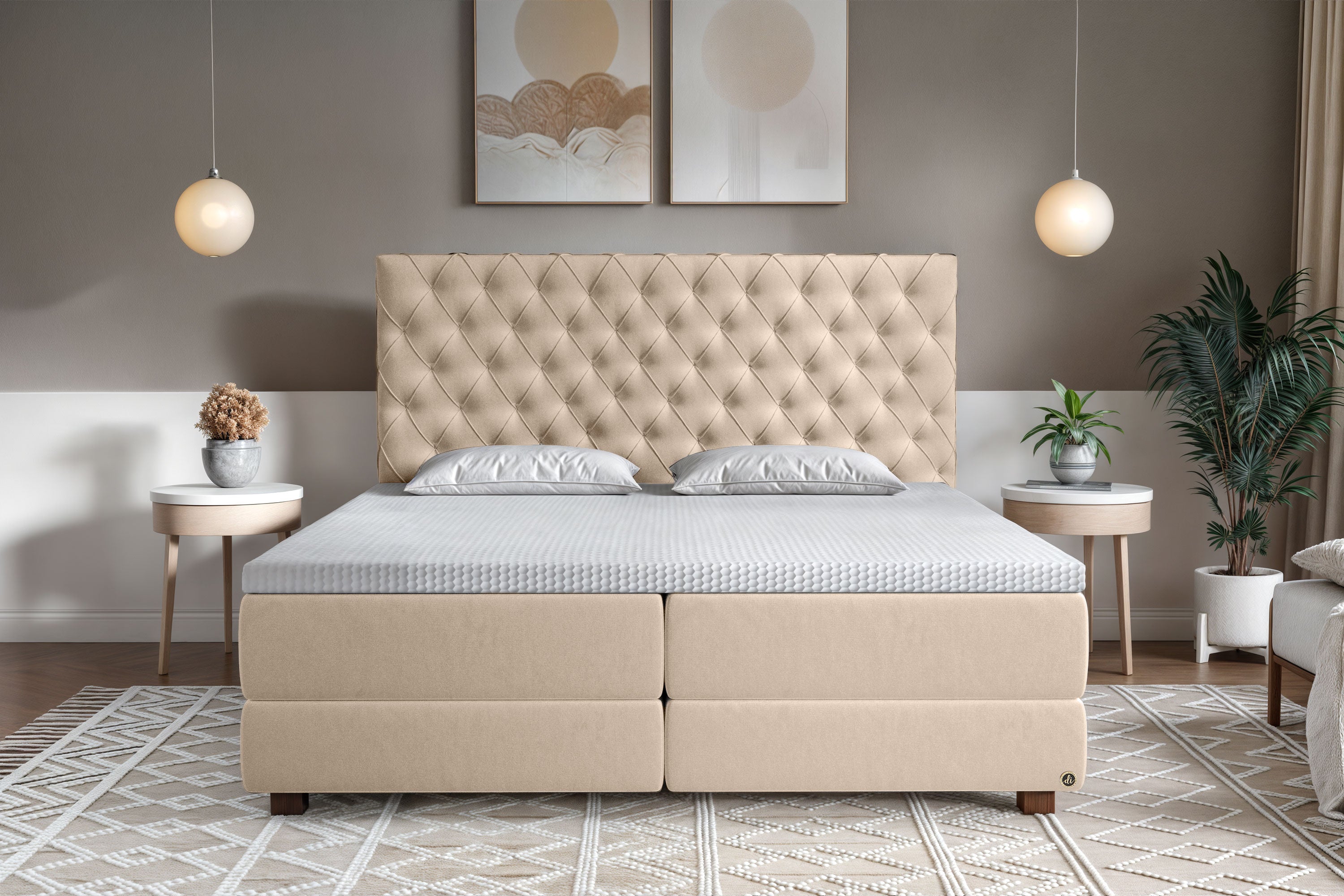 Di-Lara® Xenia Boxspringbett mit Matratze und Topper