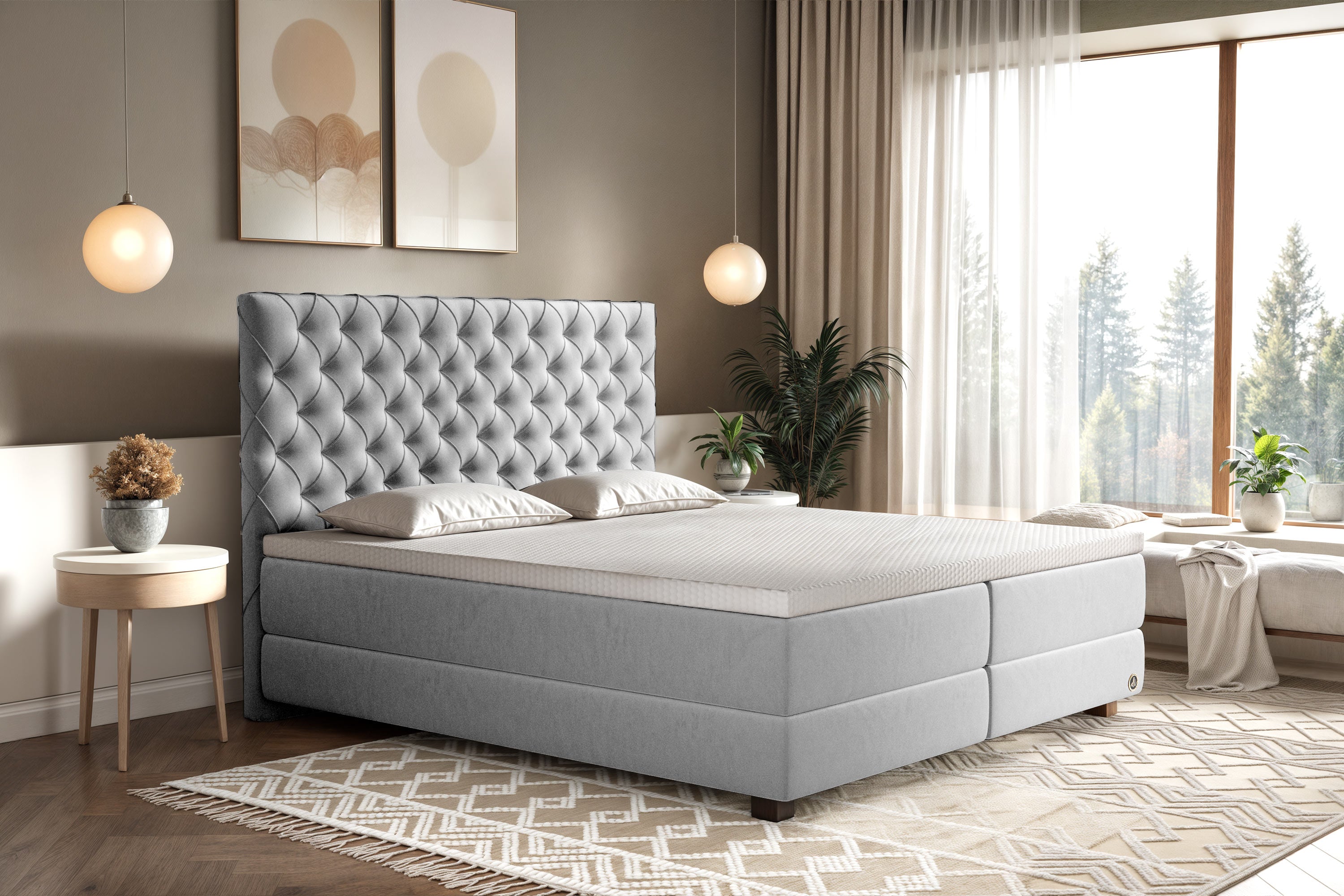 Di-Lara® Xenia Boxspringbett mit Matratze und Topper