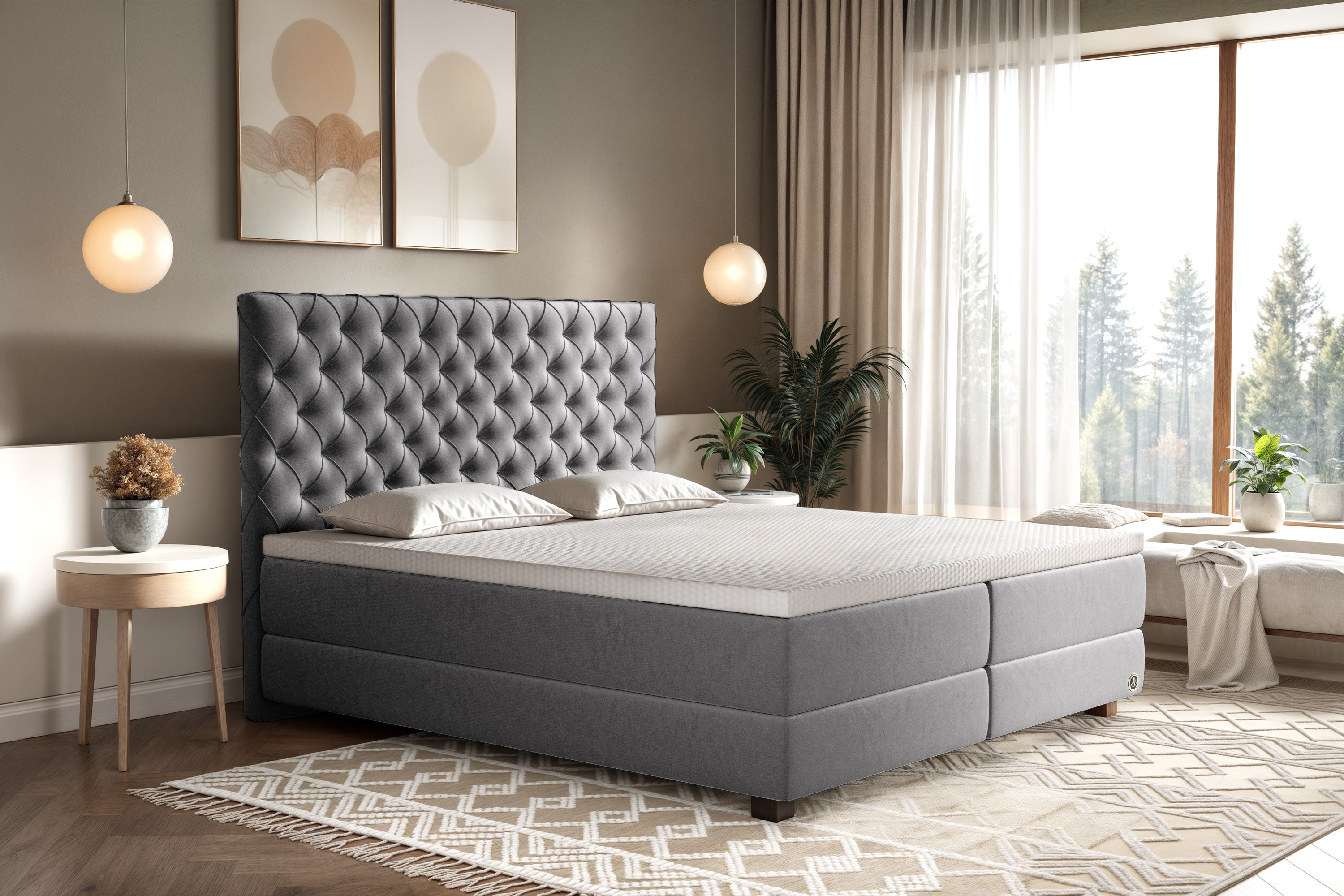 Di-Lara® Xenia Boxspringbett mit Matratze und Topper