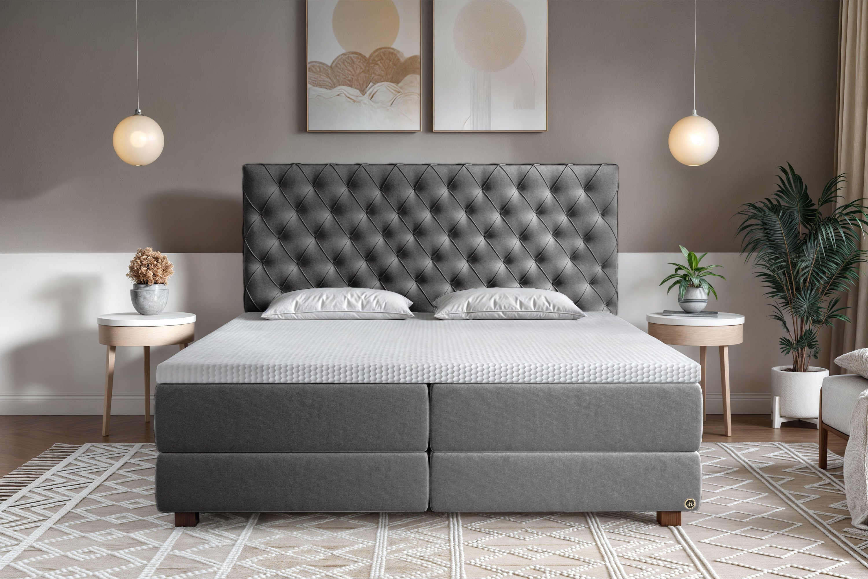 Di-Lara® Xenia Boxspringbett mit Matratze und Topper