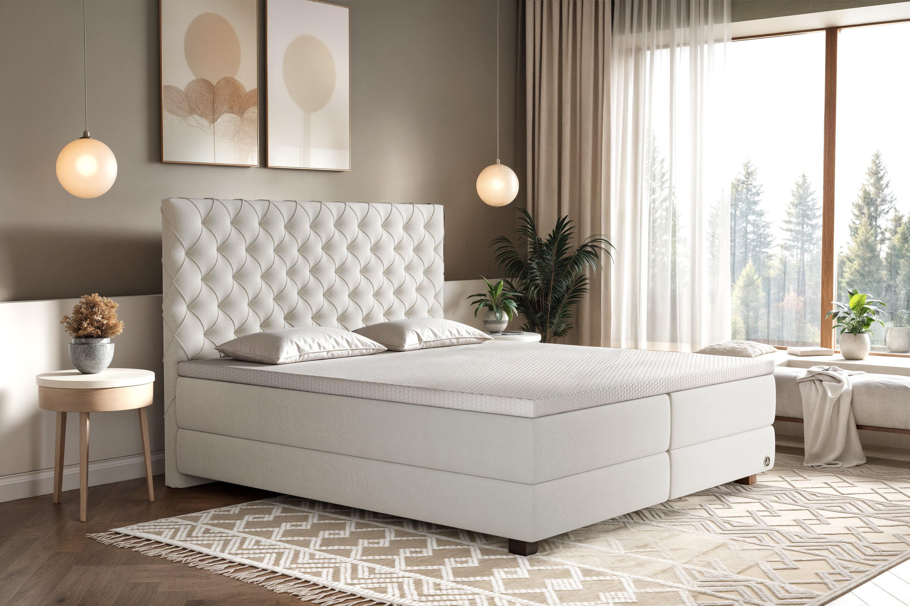 Di-Lara® Xenia Boxspringbett mit Matratze und Topper