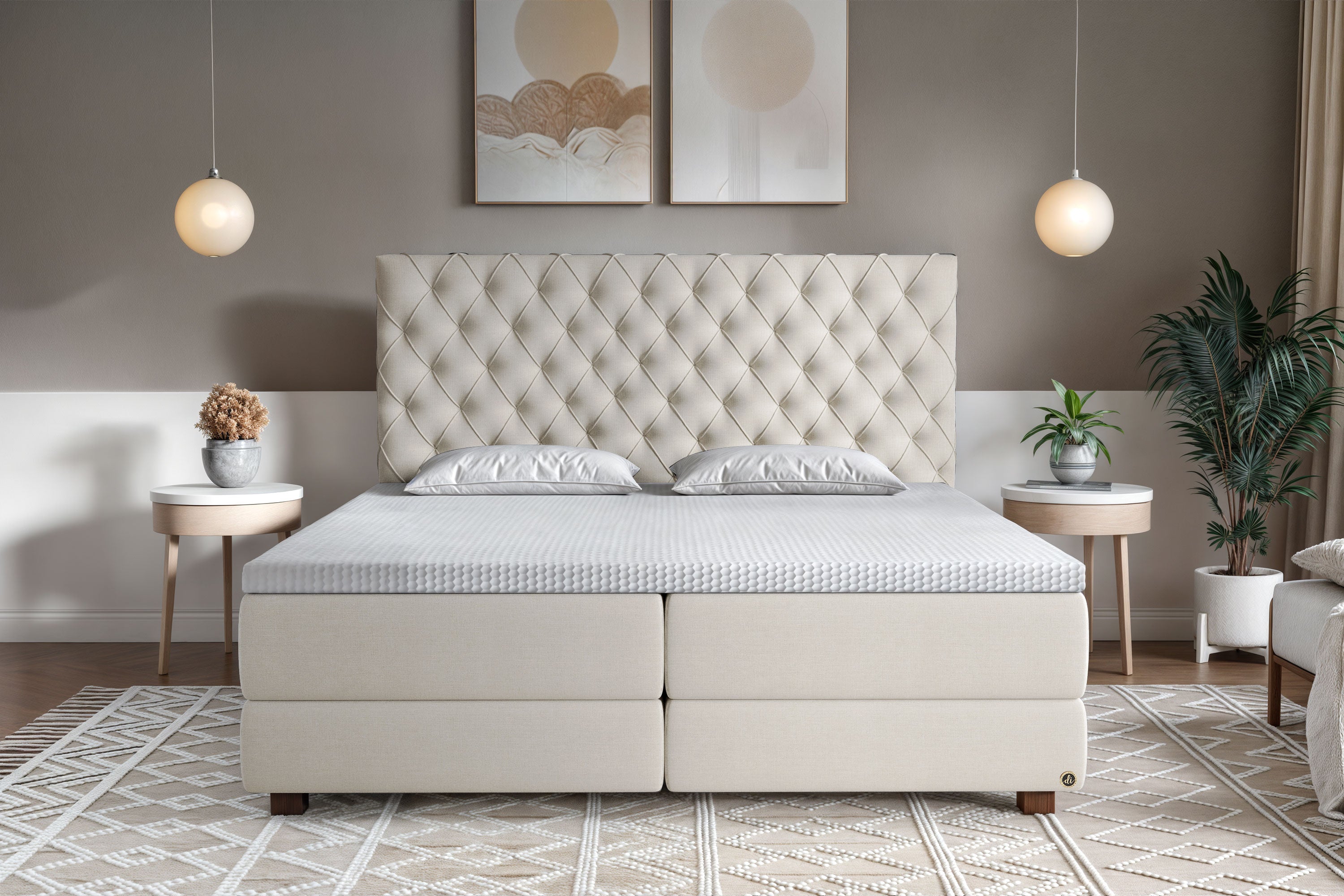 Di-Lara® Xenia Boxspringbett mit Matratze und Topper