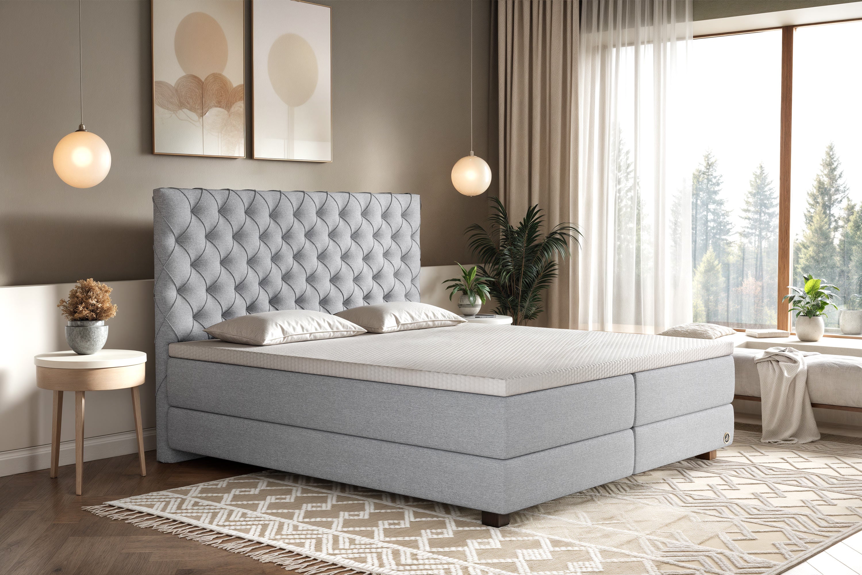 Di-Lara® Xenia Boxspringbett mit Matratze und Topper