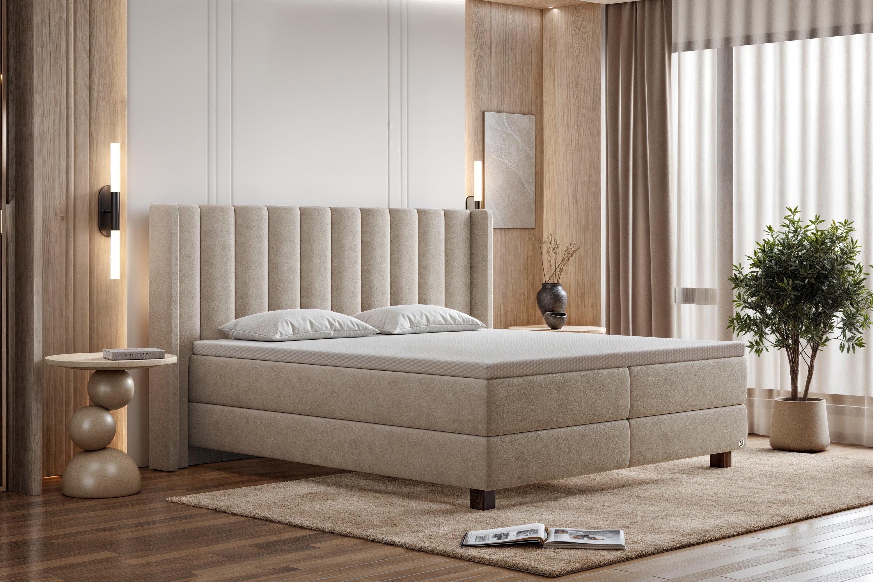 Di-Lara® Zorya Boxspringbett mit Matratze und Topper