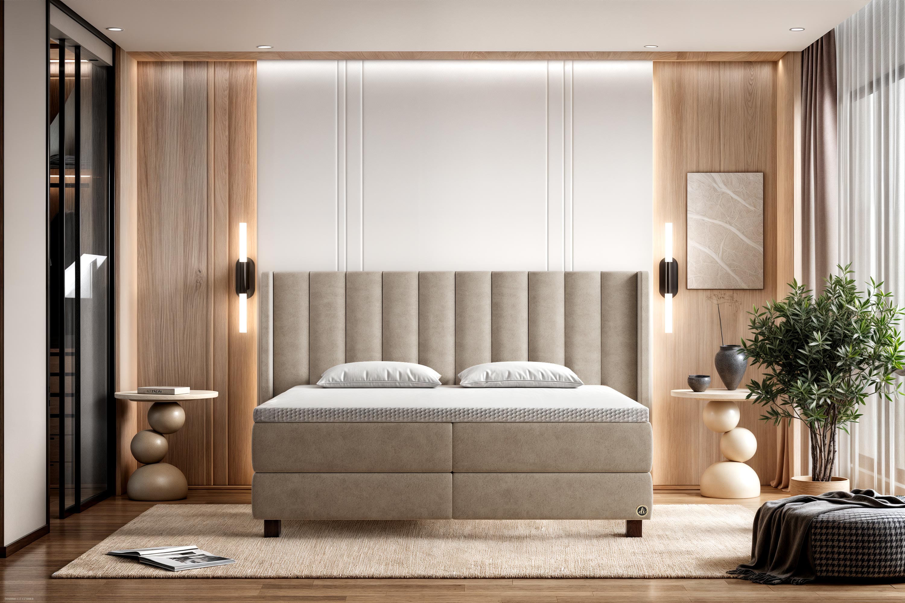 Di-Lara® Zorya Boxspringbett mit Matratze und Topper