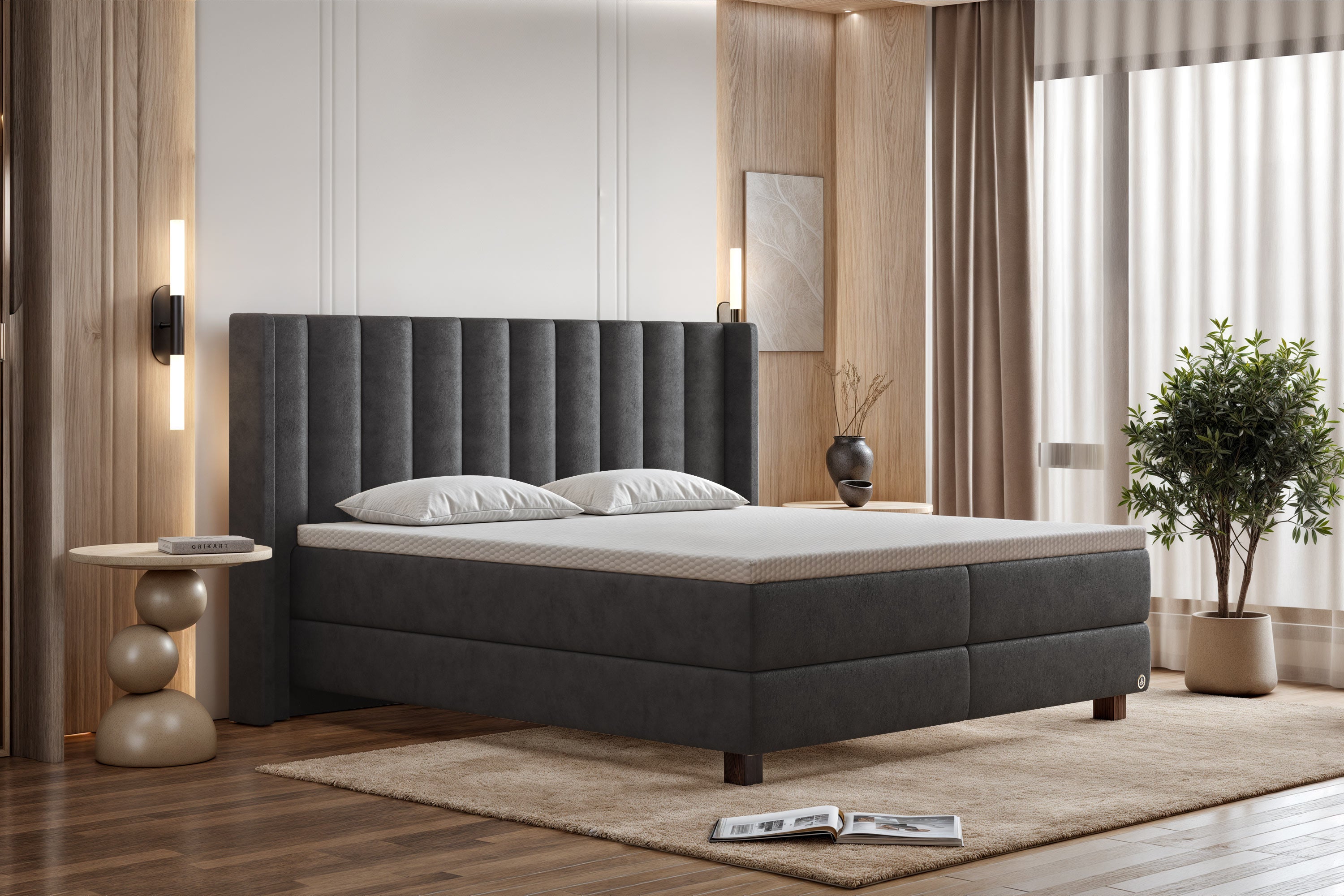 Di-Lara® Zorya Boxspringbett mit Matratze und Topper