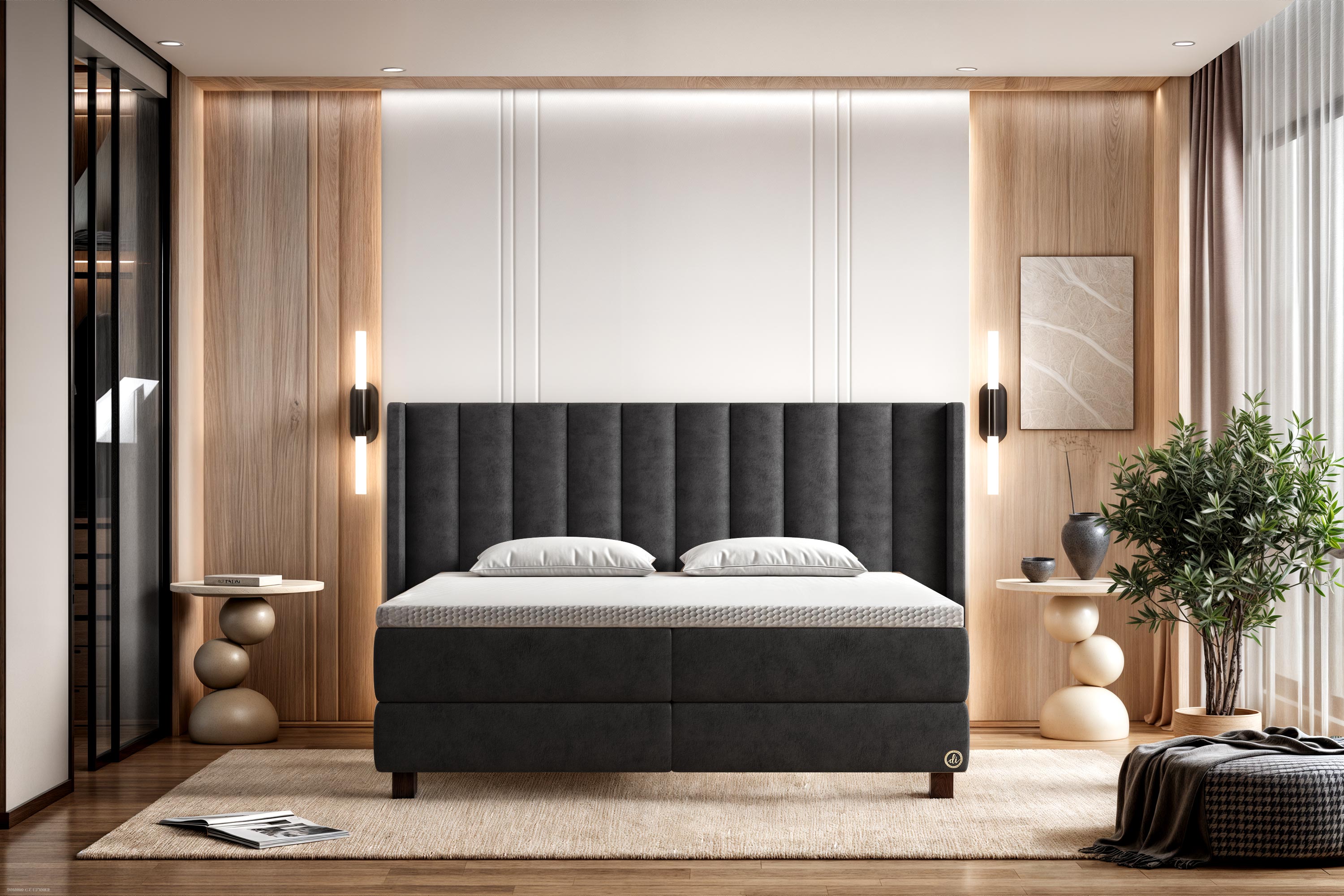 Di-Lara® Zorya Boxspringbett mit Matratze und Topper