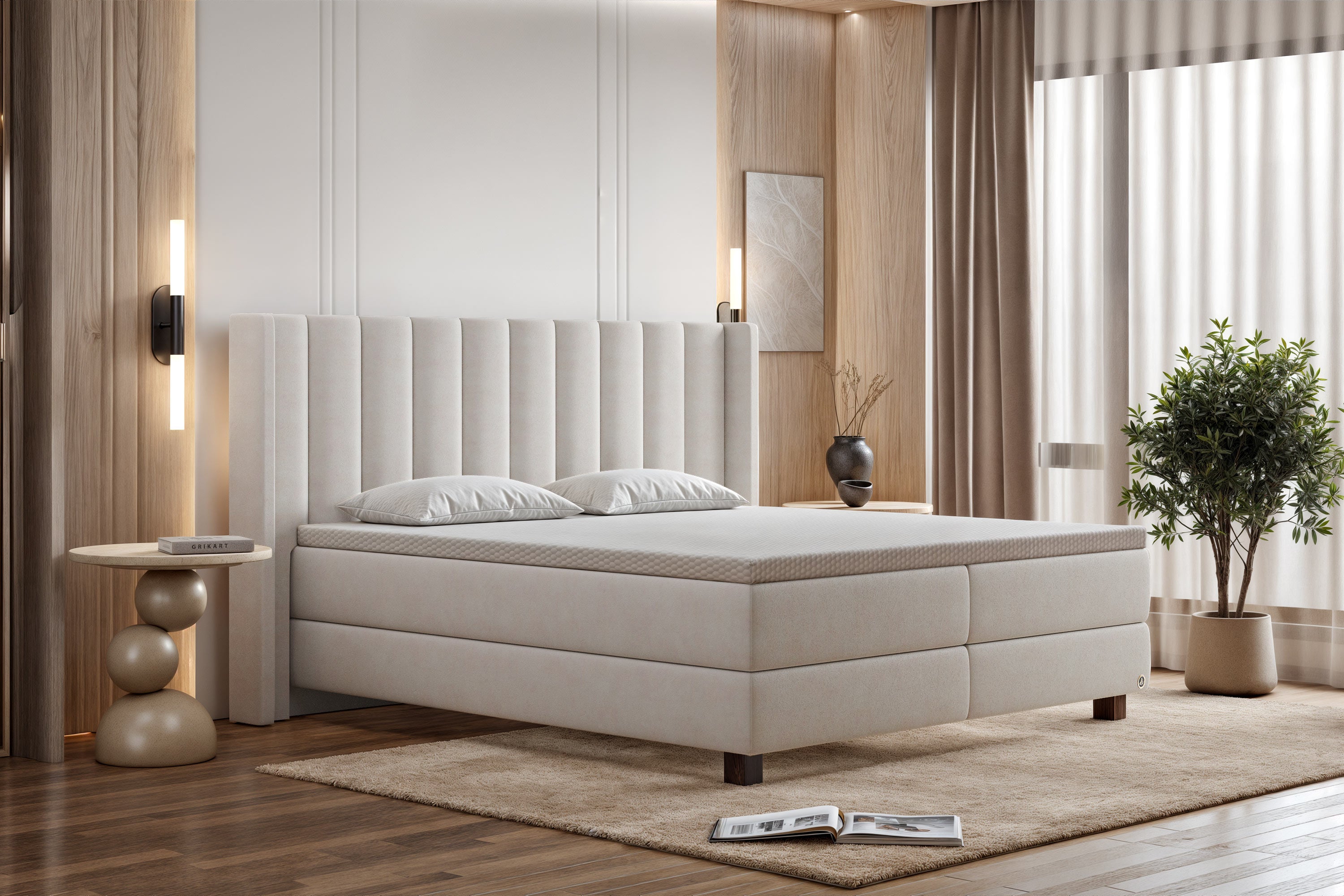 Di-Lara® Zorya Boxspringbett mit Matratze und Topper