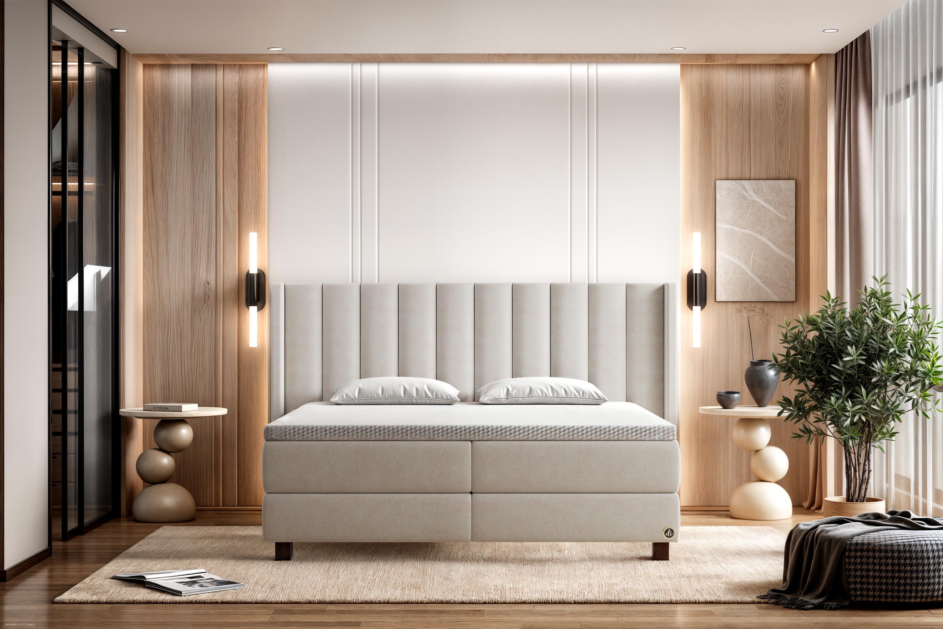 Di-Lara® Zorya Boxspringbett mit Matratze und Topper