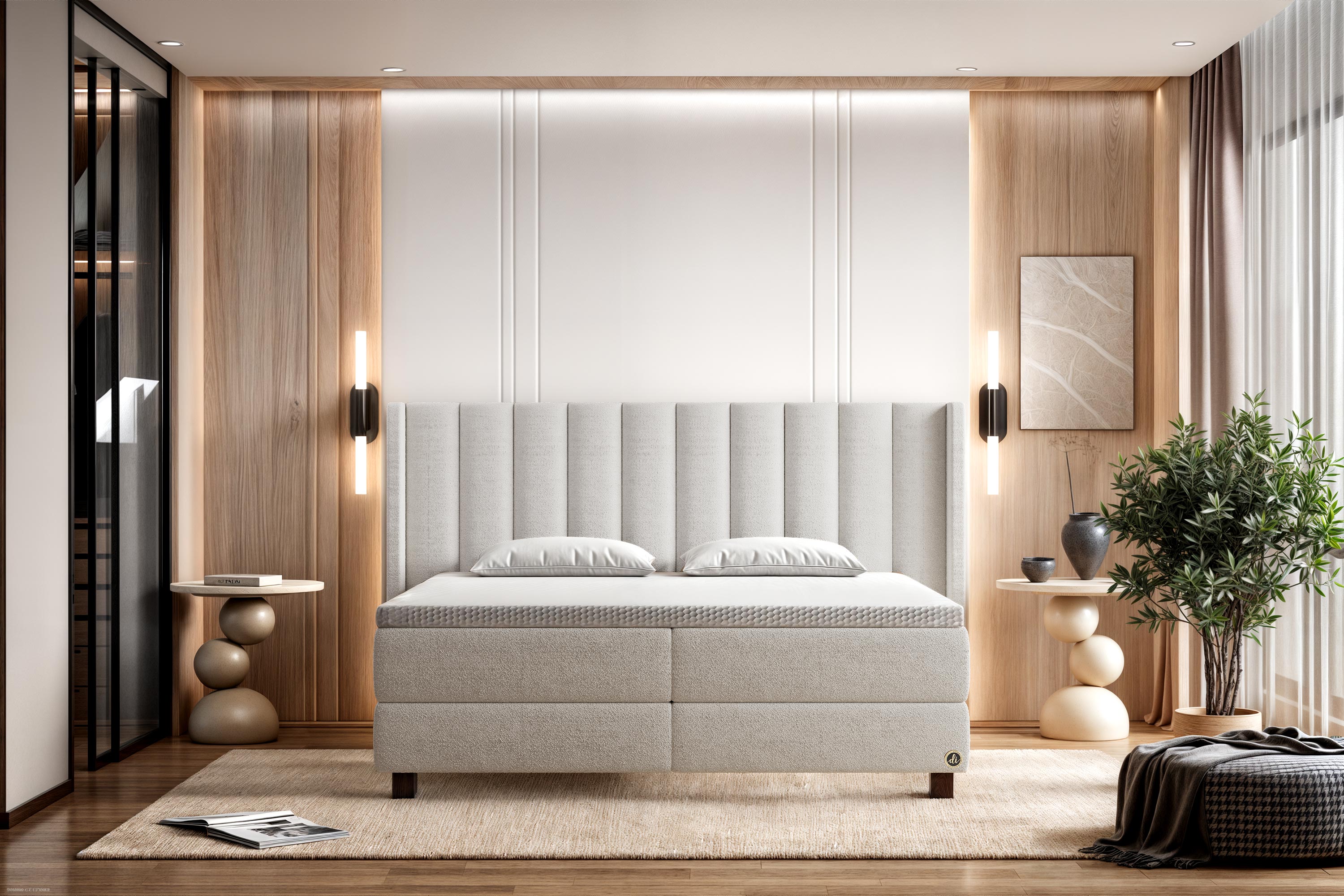 Di-Lara® Zorya Boxspringbett mit Matratze und Topper