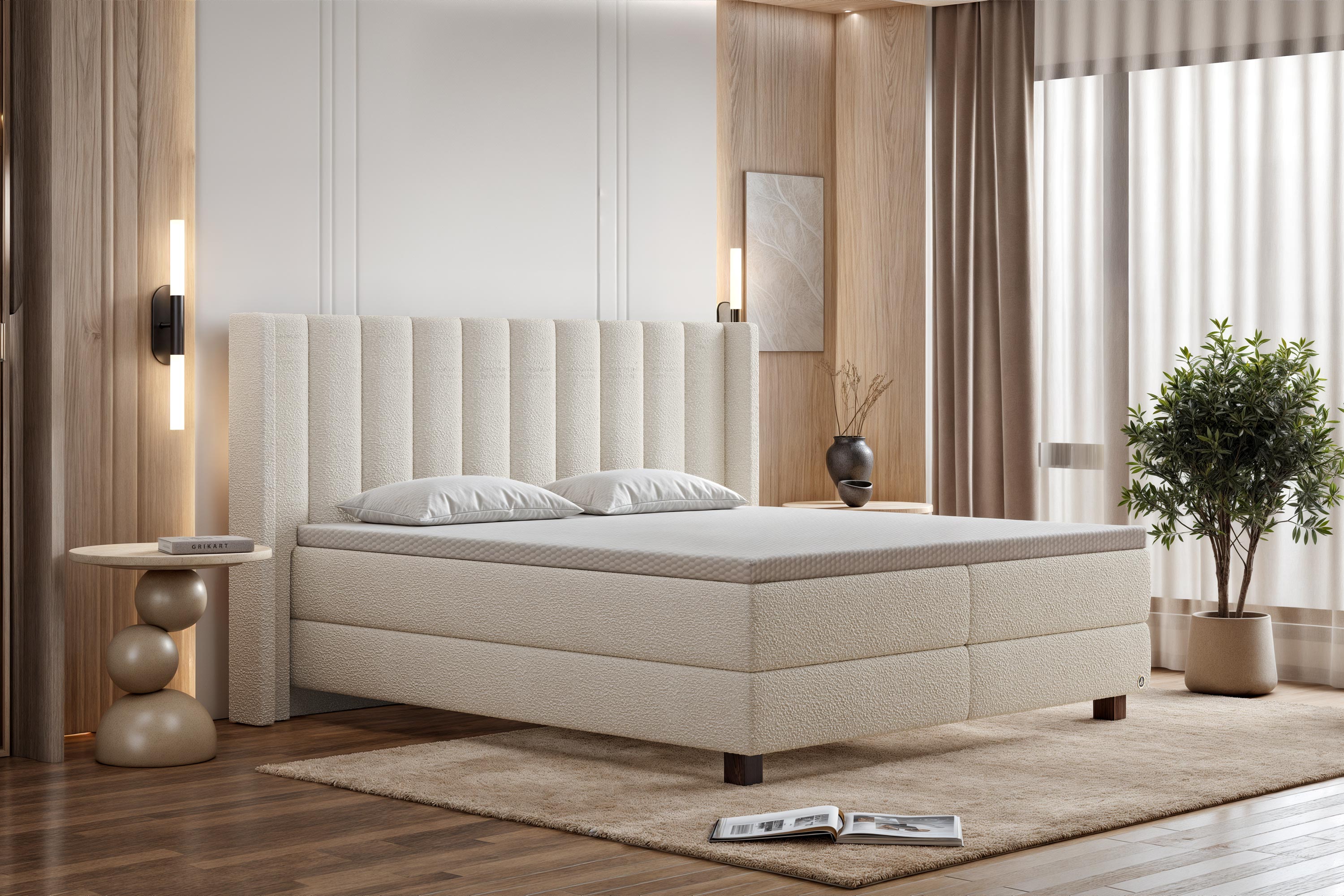 Di-Lara® Zorya Boxspringbett mit Matratze und Topper
