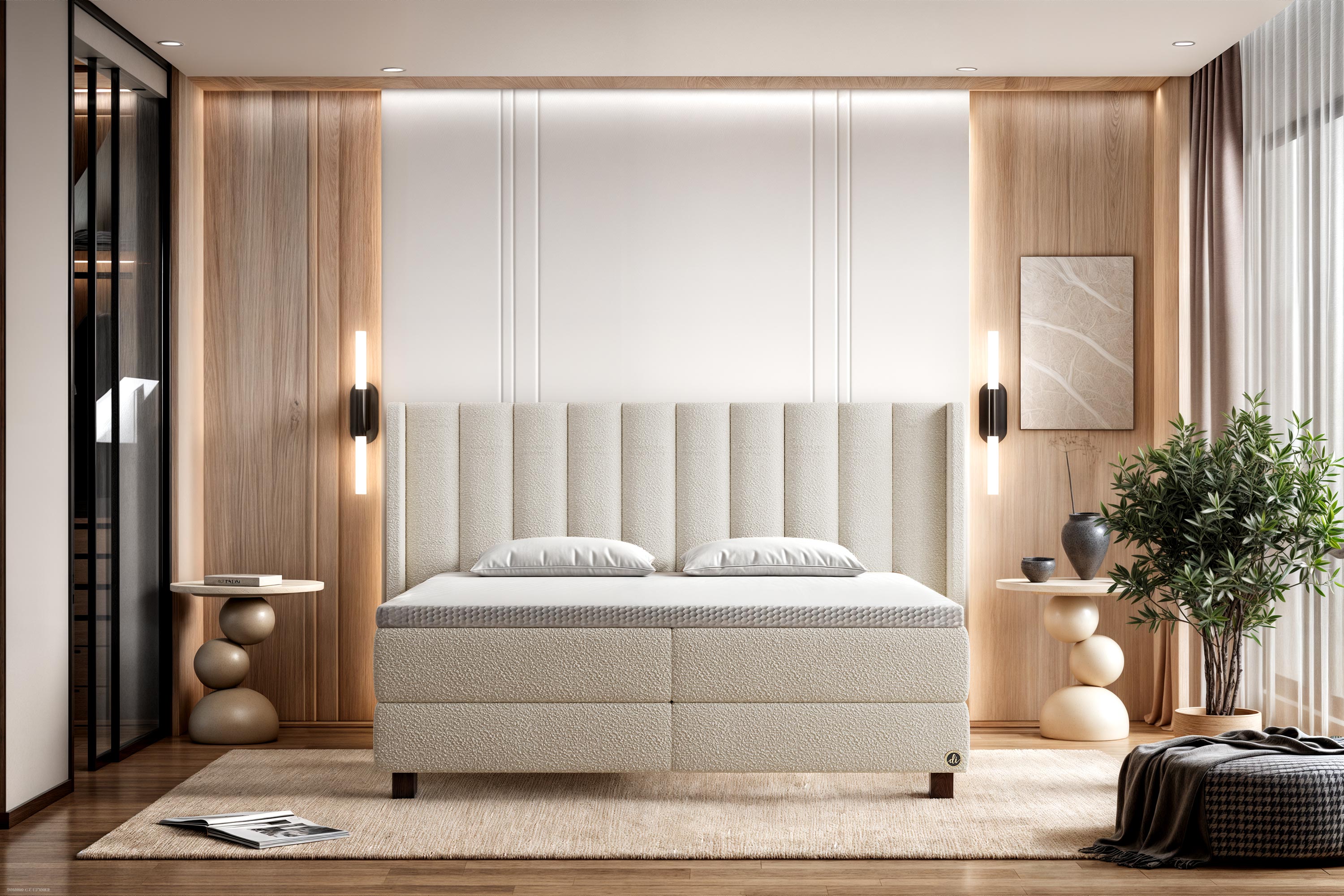Di-Lara® Zorya Boxspringbett mit Matratze und Topper