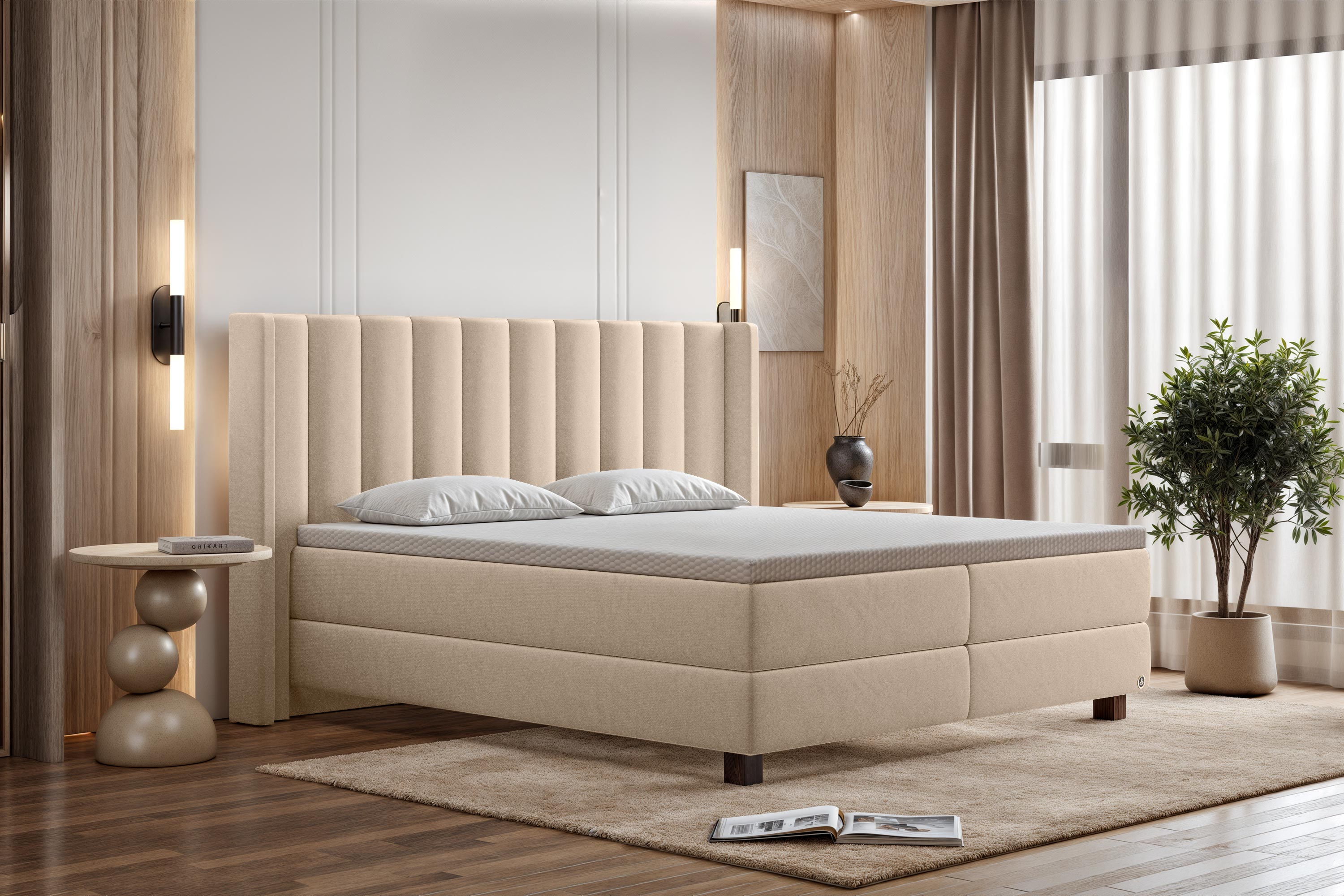 Di-Lara® Zorya Boxspringbett mit Matratze und Topper