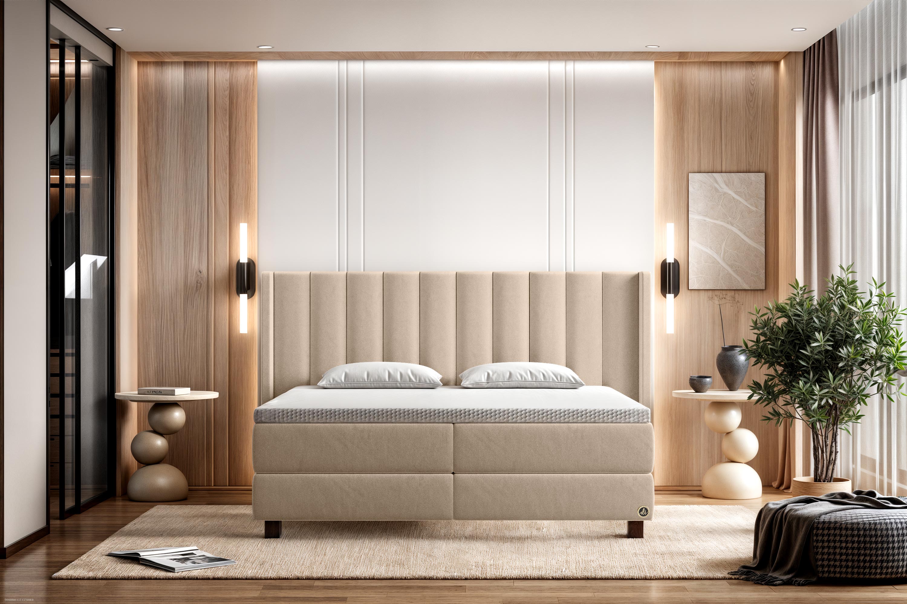 Di-Lara® Zorya Boxspringbett mit Matratze und Topper
