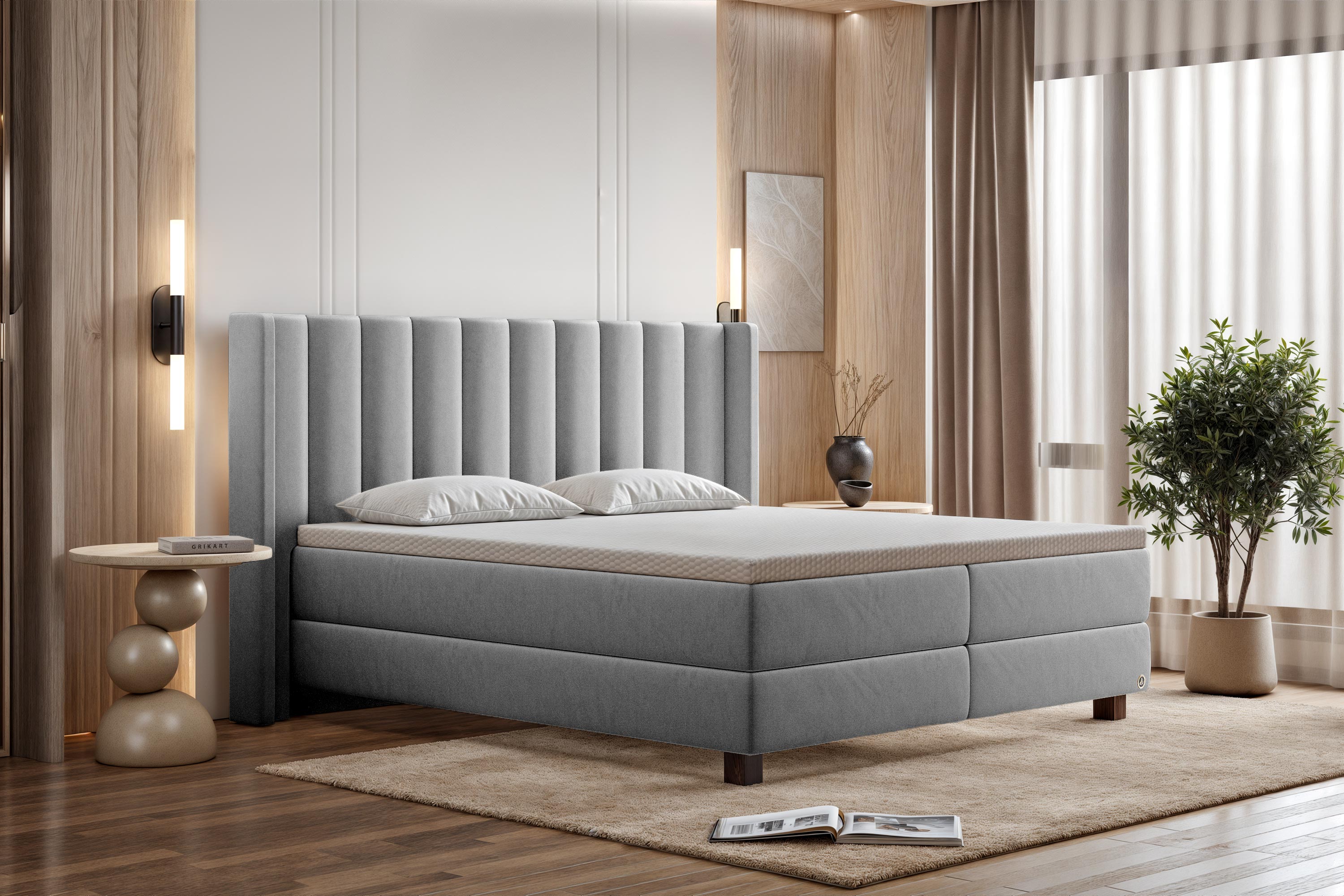 Di-Lara® Zorya Boxspringbett mit Matratze und Topper