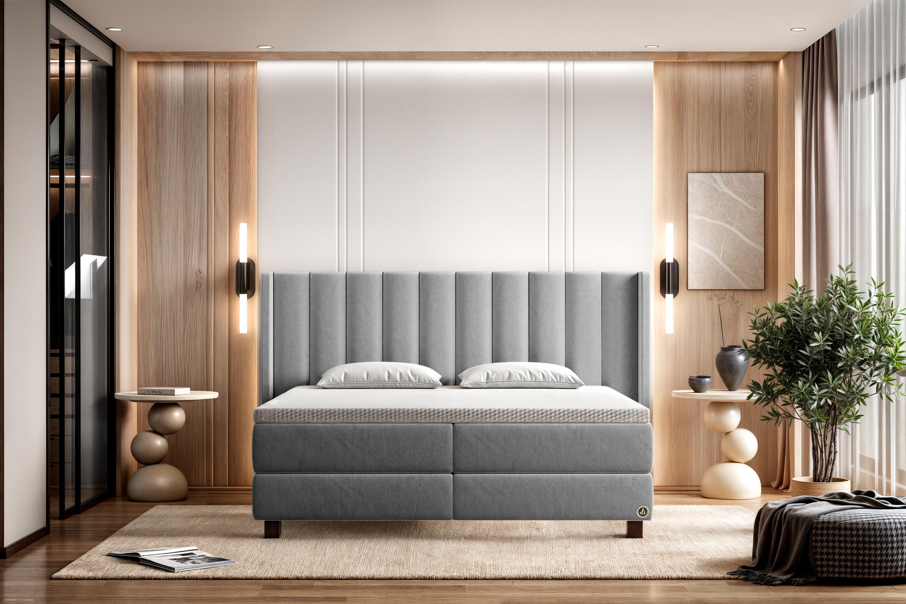 Di-Lara® Zorya Boxspringbett mit Matratze und Topper