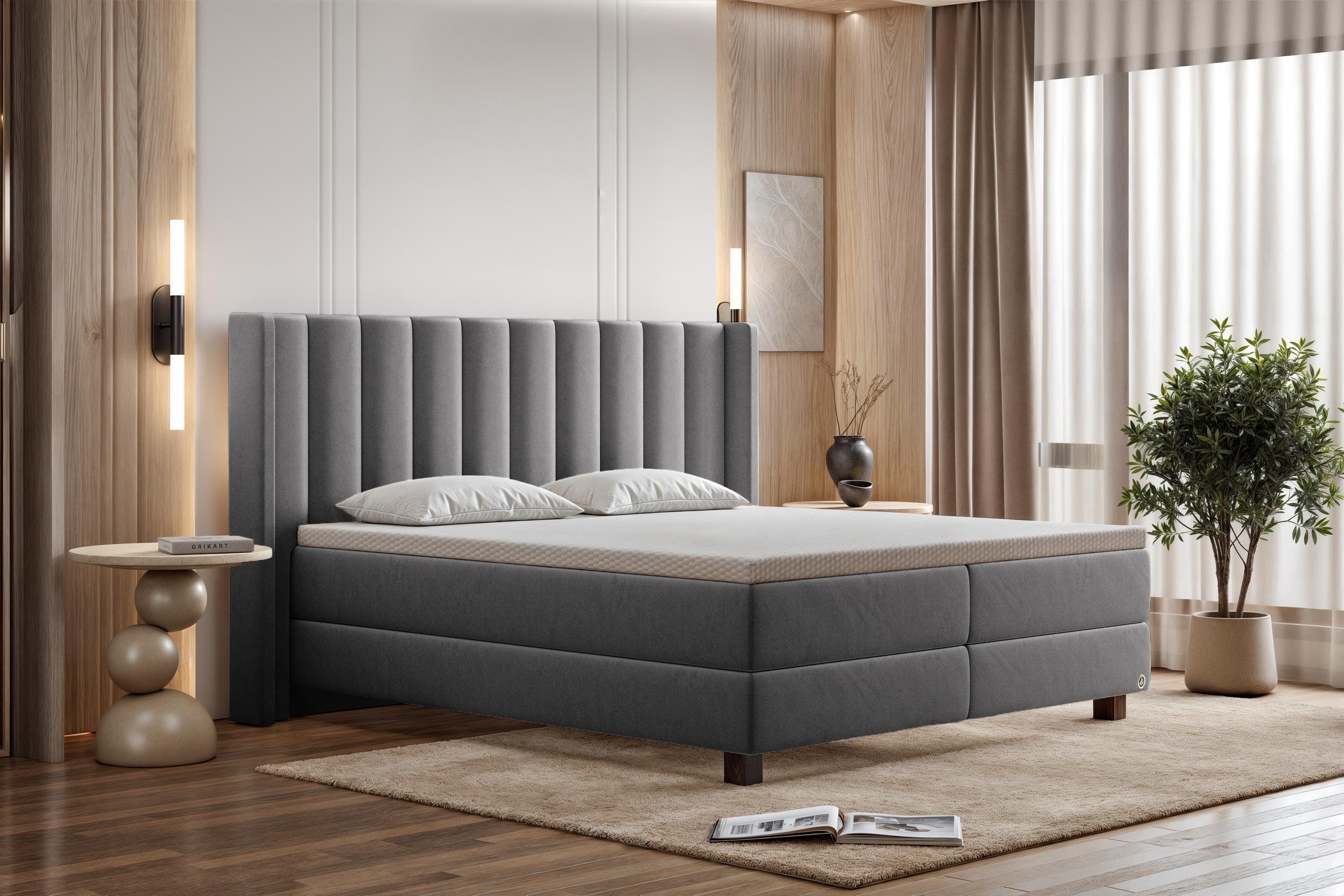 Di-Lara® Zorya Boxspringbett mit Matratze und Topper