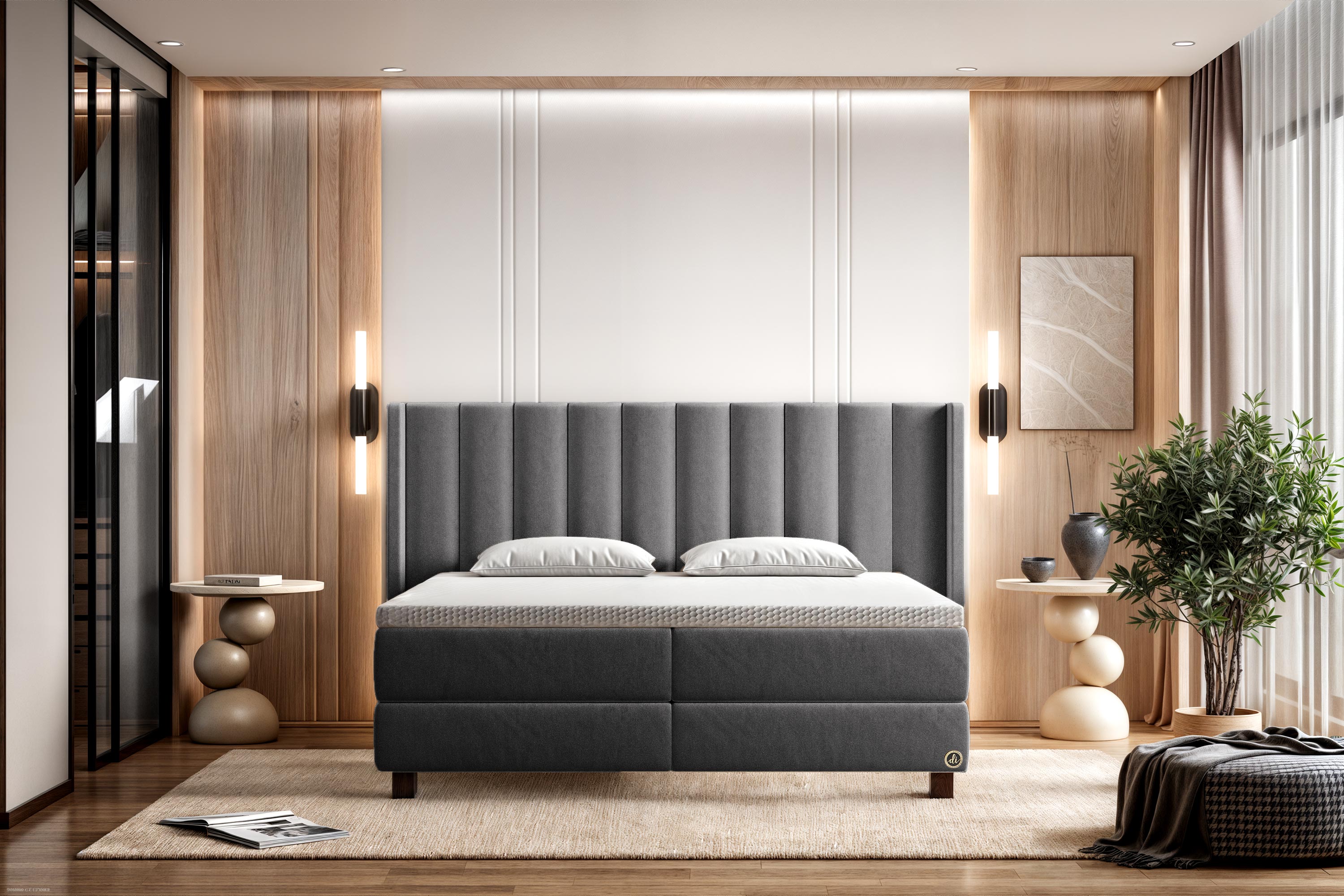 Di-Lara® Zorya Boxspringbett mit Matratze und Topper