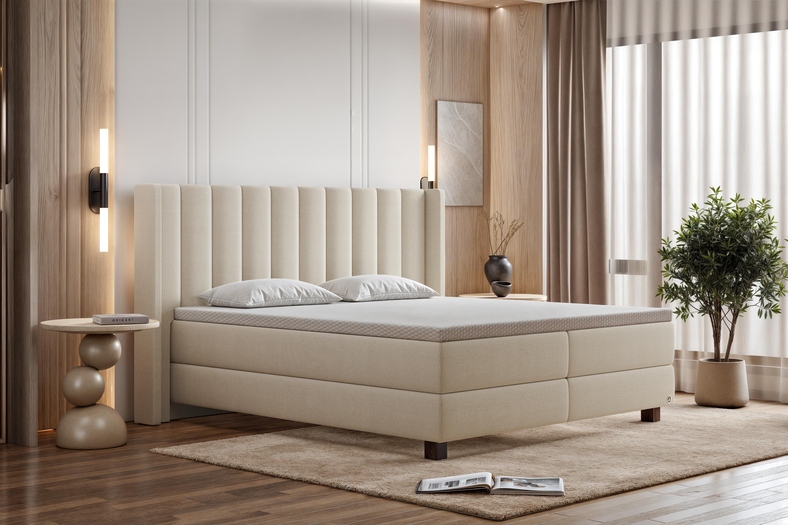 Di-Lara® Zorya Boxspringbett mit Matratze und Topper