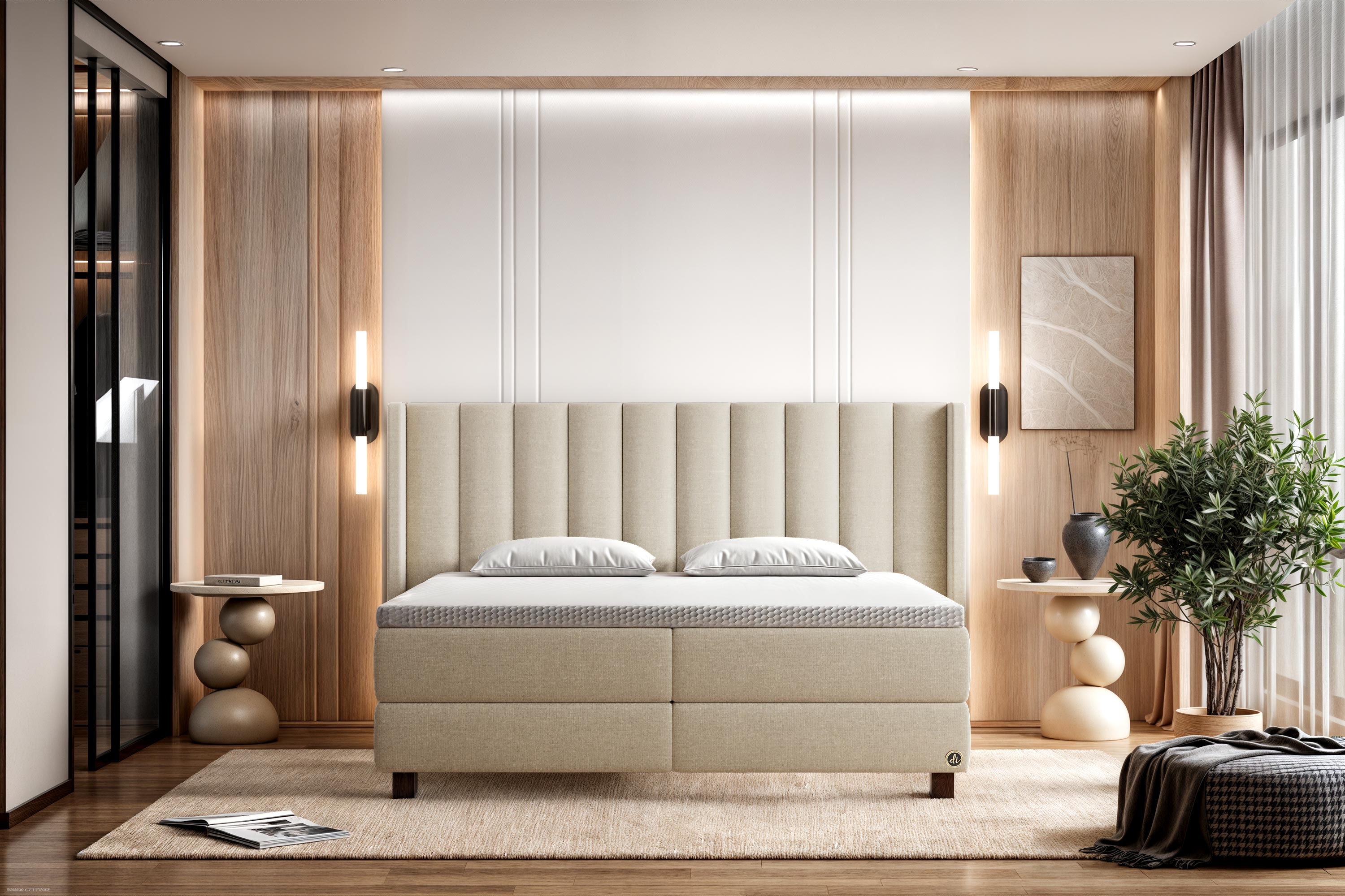 Di-Lara® Zorya Boxspringbett mit Matratze und Topper