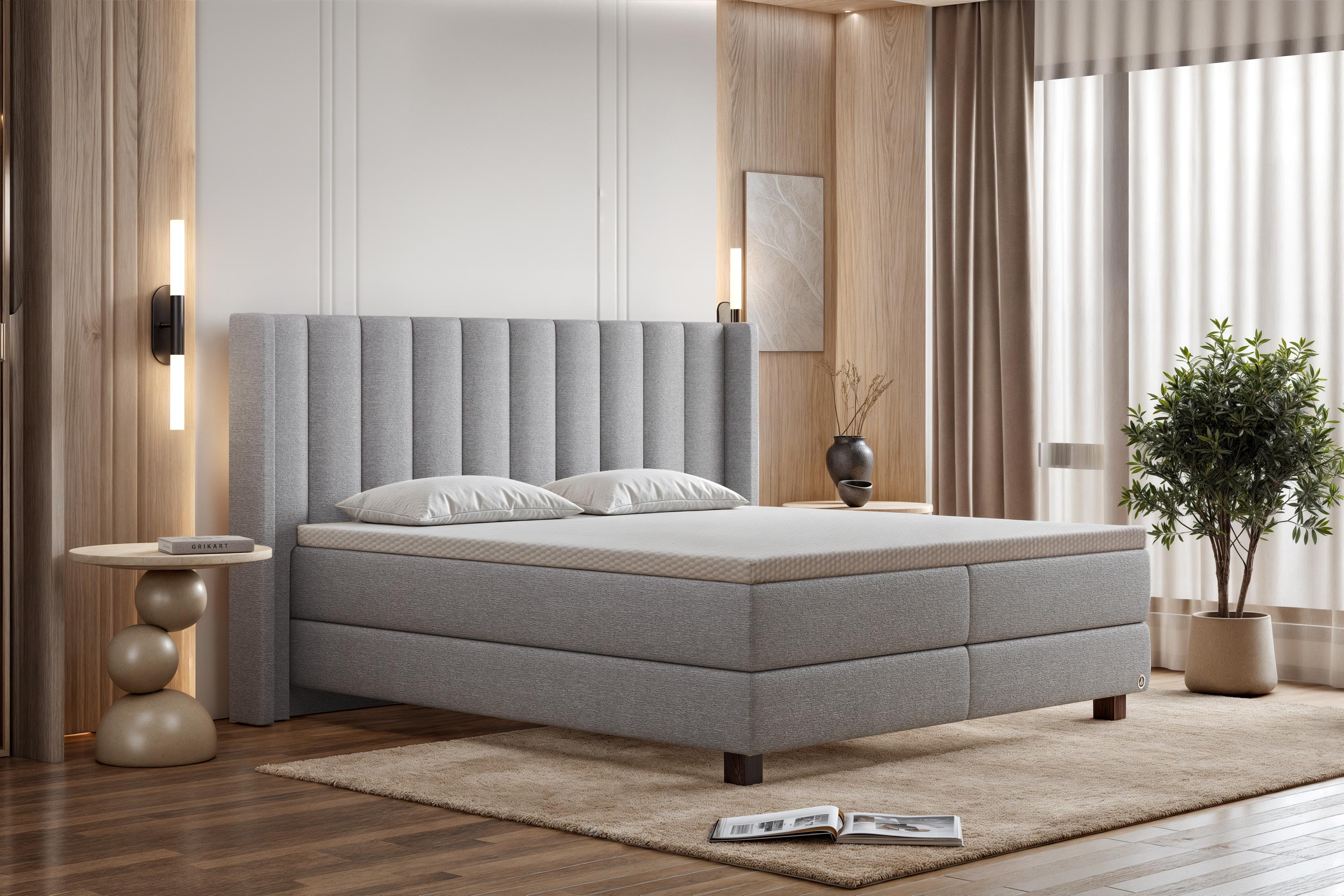 Di-Lara® Zorya Boxspringbett mit Matratze und Topper