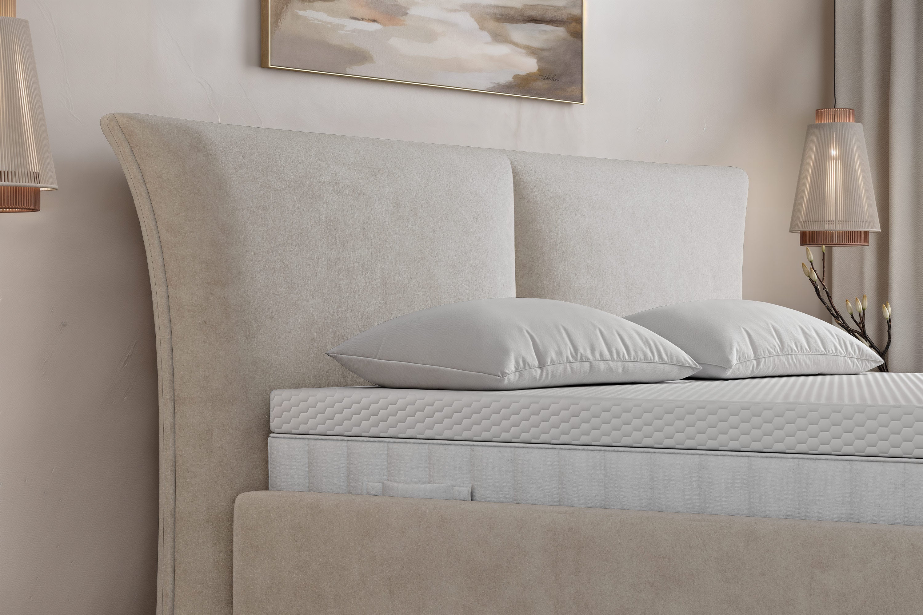 Di-Lara® Asteria Polsterbett mit Stauraum