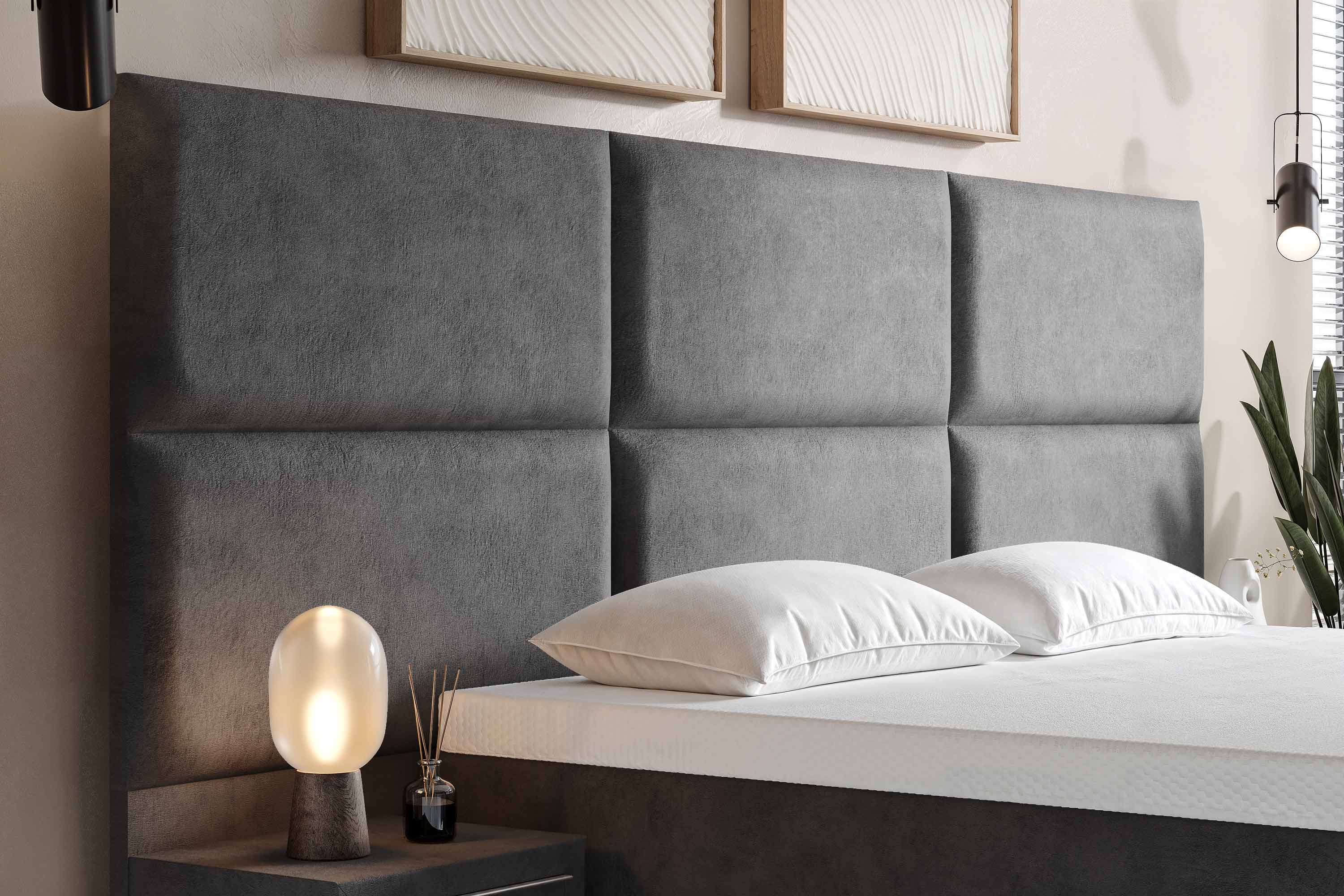 Di-Lara® Athene Boxspringbett mit Matratze und Topper inkl. 2 Nachtkommoden