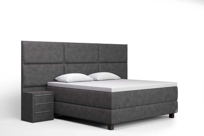 Di-Lara® Athene Boxspringbett mit Matratze und Topper inkl. 2 Nachtkommoden