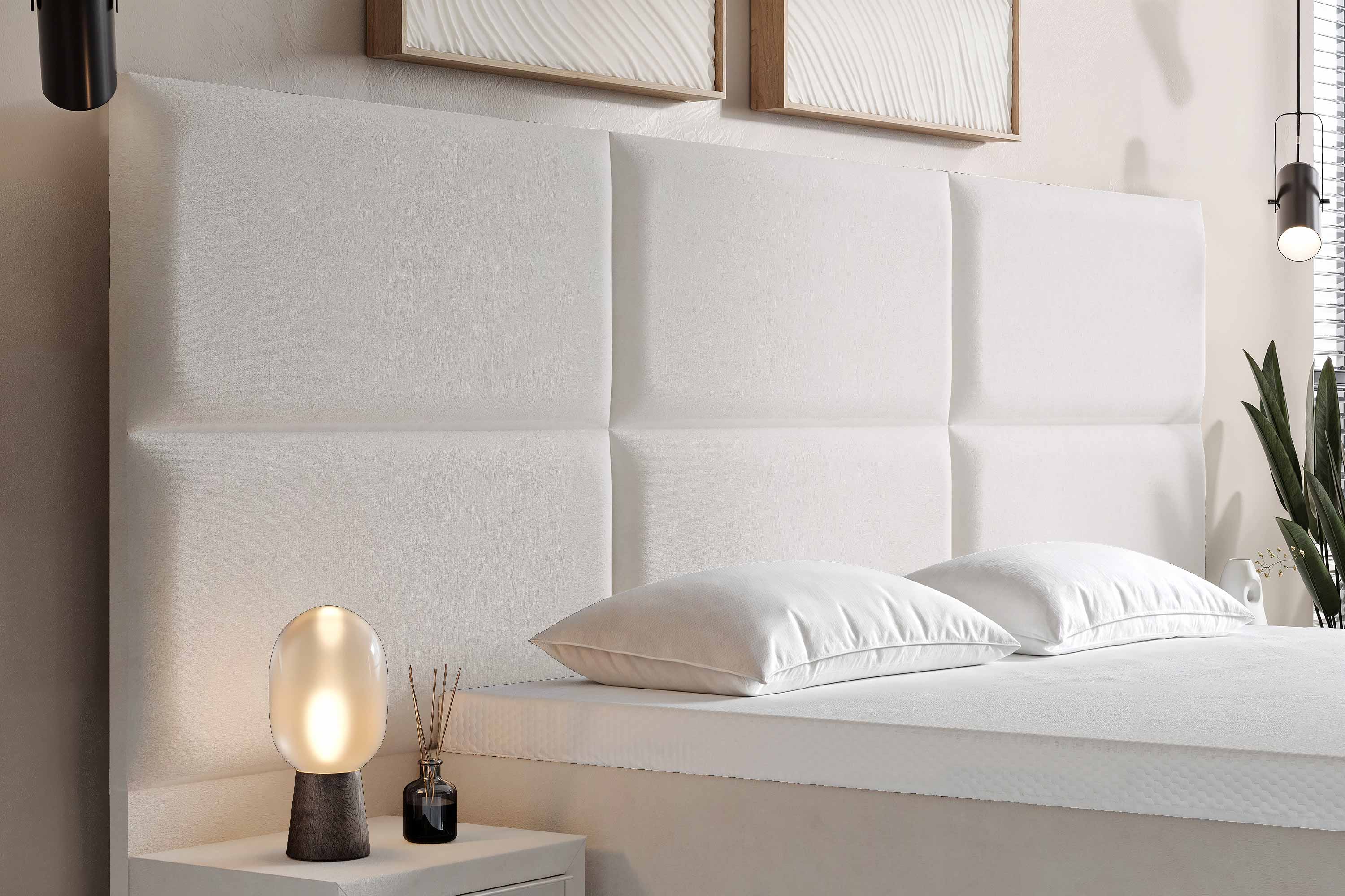 Di-Lara® Athene Boxspringbett mit Matratze und Topper inkl. 2 Nachtkommoden