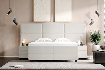 Di-Lara® Athene Boxspringbett mit Matratze und Topper inkl. 2 Nachtkommoden