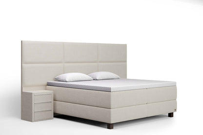 Di-Lara® Athene Boxspringbett mit Matratze und Topper inkl. 2 Nachtkommoden