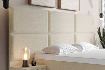 Di-Lara® Athene Boxspringbett mit Matratze und Topper inkl. 2 Nachtkommoden