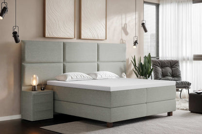 Di-Lara® Athene Boxspringbett mit Matratze und Topper inkl. 2 Nachtkommoden