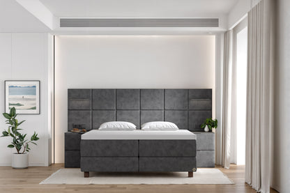 Di-Lara® Cassandra Boxspringbett mit Matratze und Topper inkl. 2 Nachtkommoden