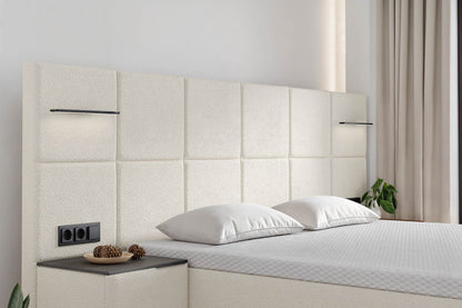 Di-Lara® Cassandra Boxspringbett mit Matratze und Topper inkl. 2 Nachtkommoden