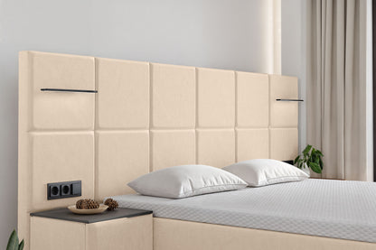 Di-Lara® Cassandra Boxspringbett mit Matratze und Topper inkl. 2 Nachtkommoden