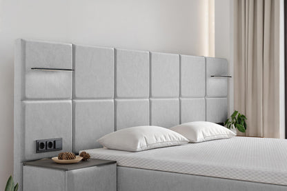 Di-Lara® Cassandra Boxspringbett mit Matratze und Topper inkl. 2 Nachtkommoden