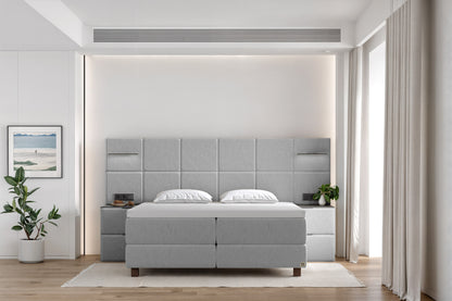 Di-Lara® Cassandra Boxspringbett mit Matratze und Topper inkl. 2 Nachtkommoden