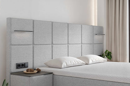 Di-Lara® Cassandra Boxspringbett mit Matratze und Topper inkl. 2 Nachtkommoden