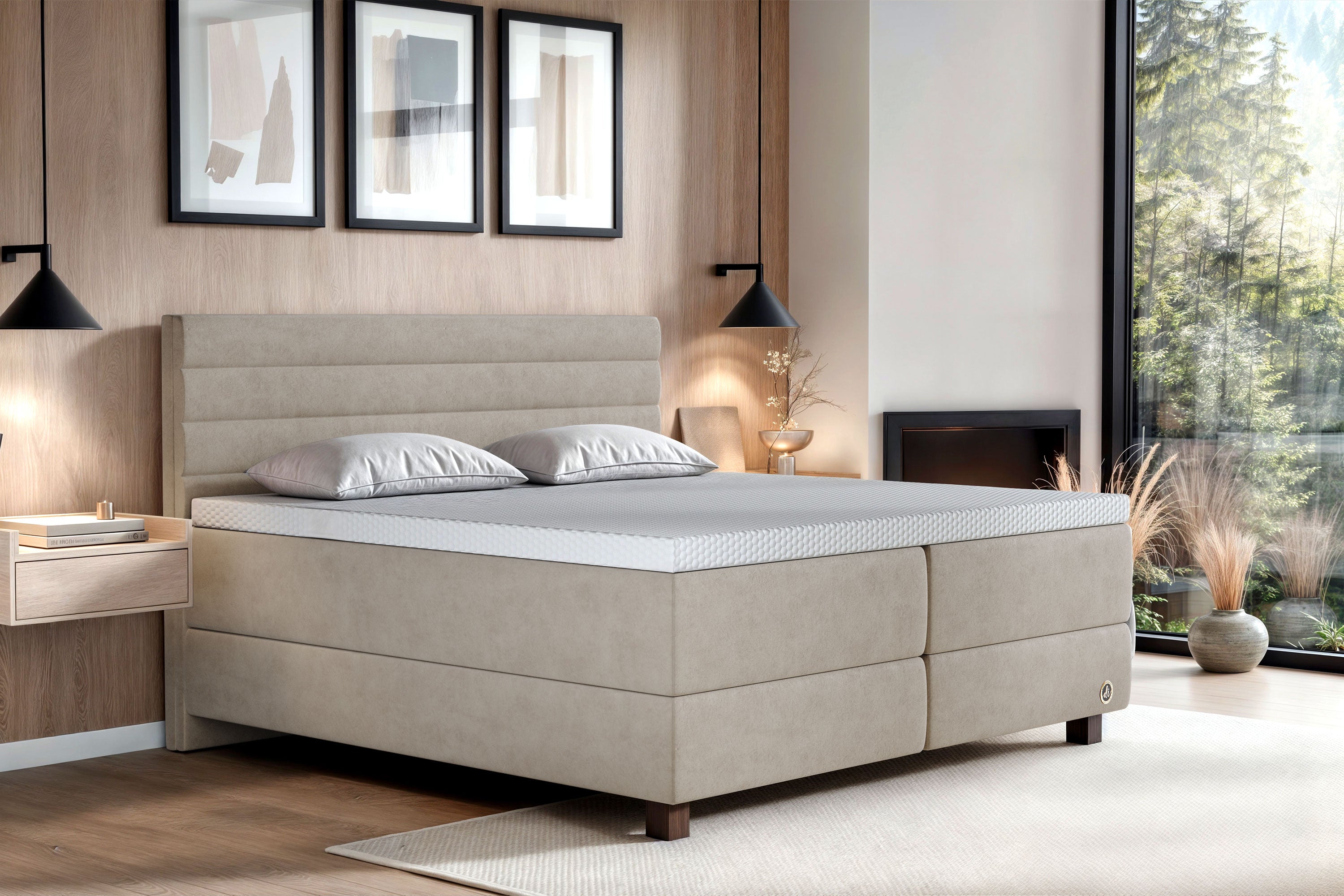 Di-Lara® Eos Boxspringbett mit Matratze und Topper